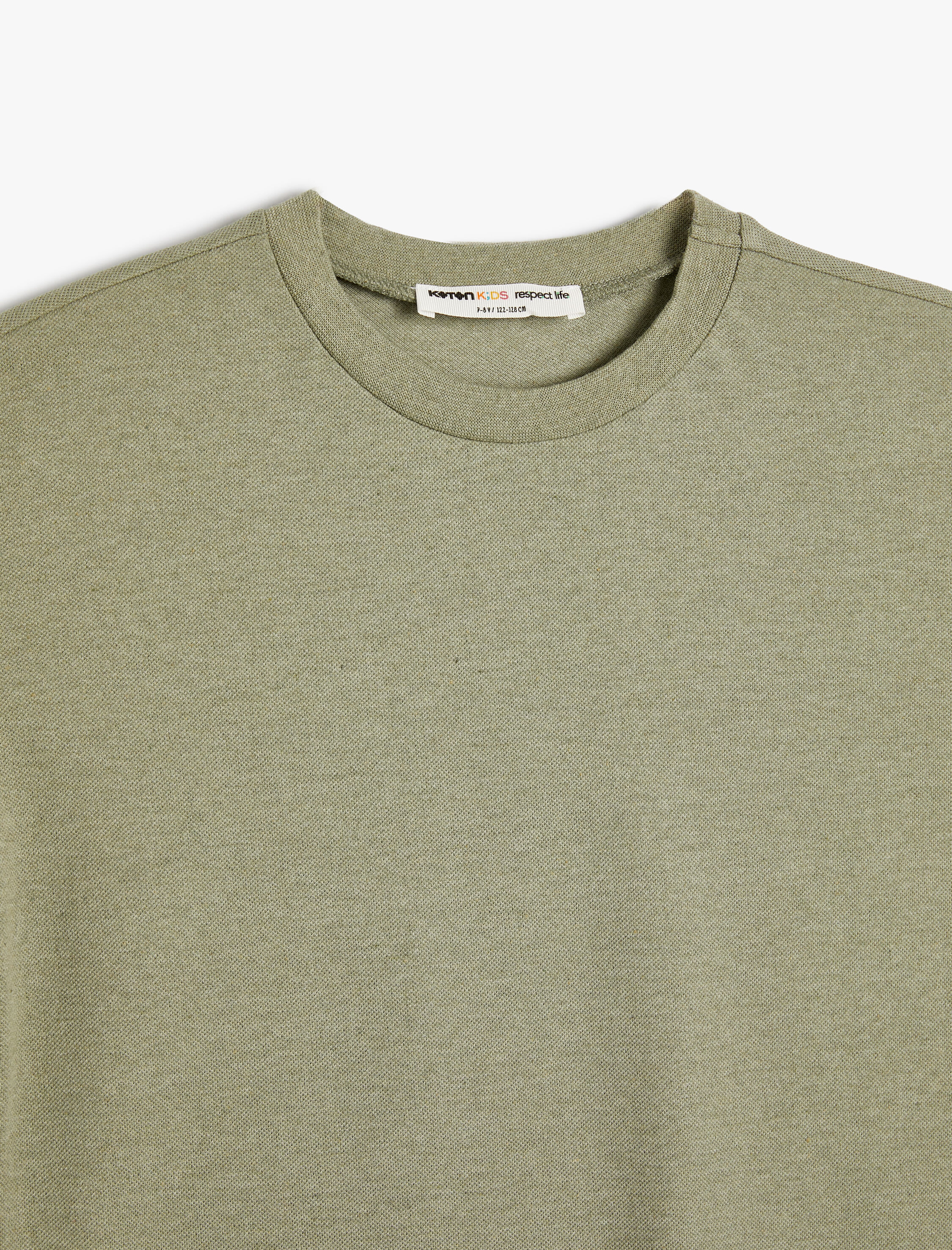  Erkek Çocuk Basic Tişört Kısa Kollu Bisiklet Yaka