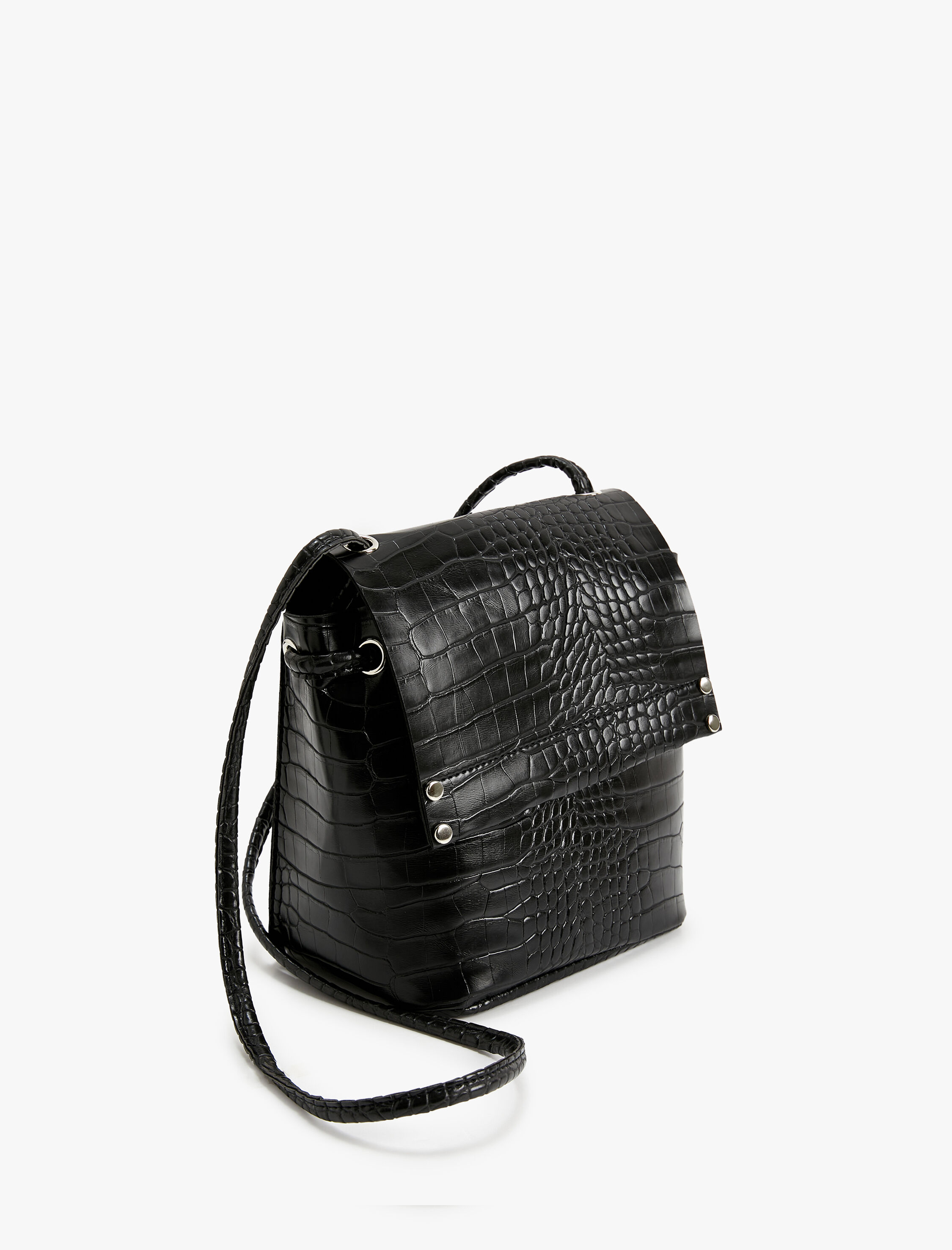  Kadın Mini Çapraz Çanta Suni Kroko Görünümlü