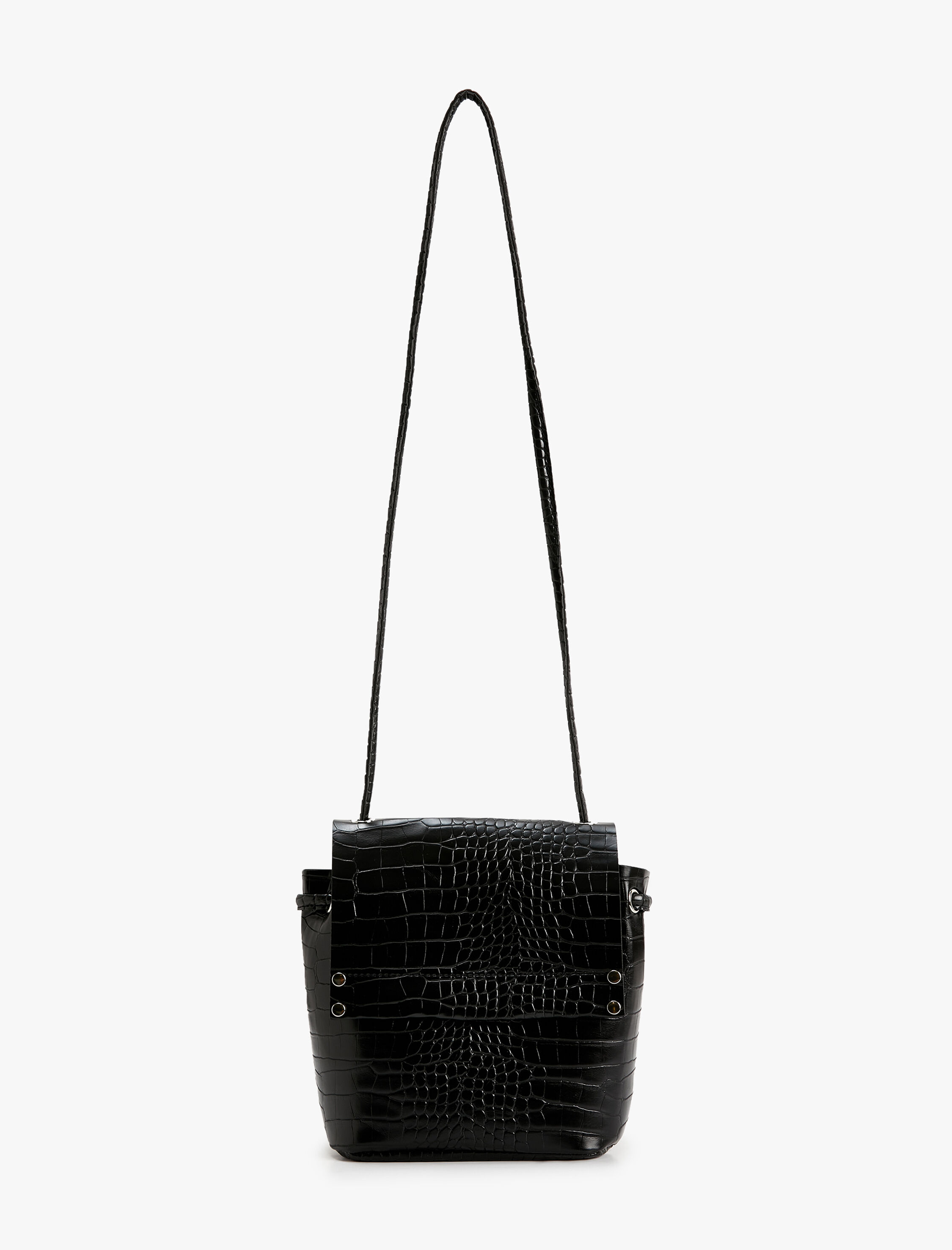  Kadın Mini Çapraz Çanta Suni Kroko Görünümlü