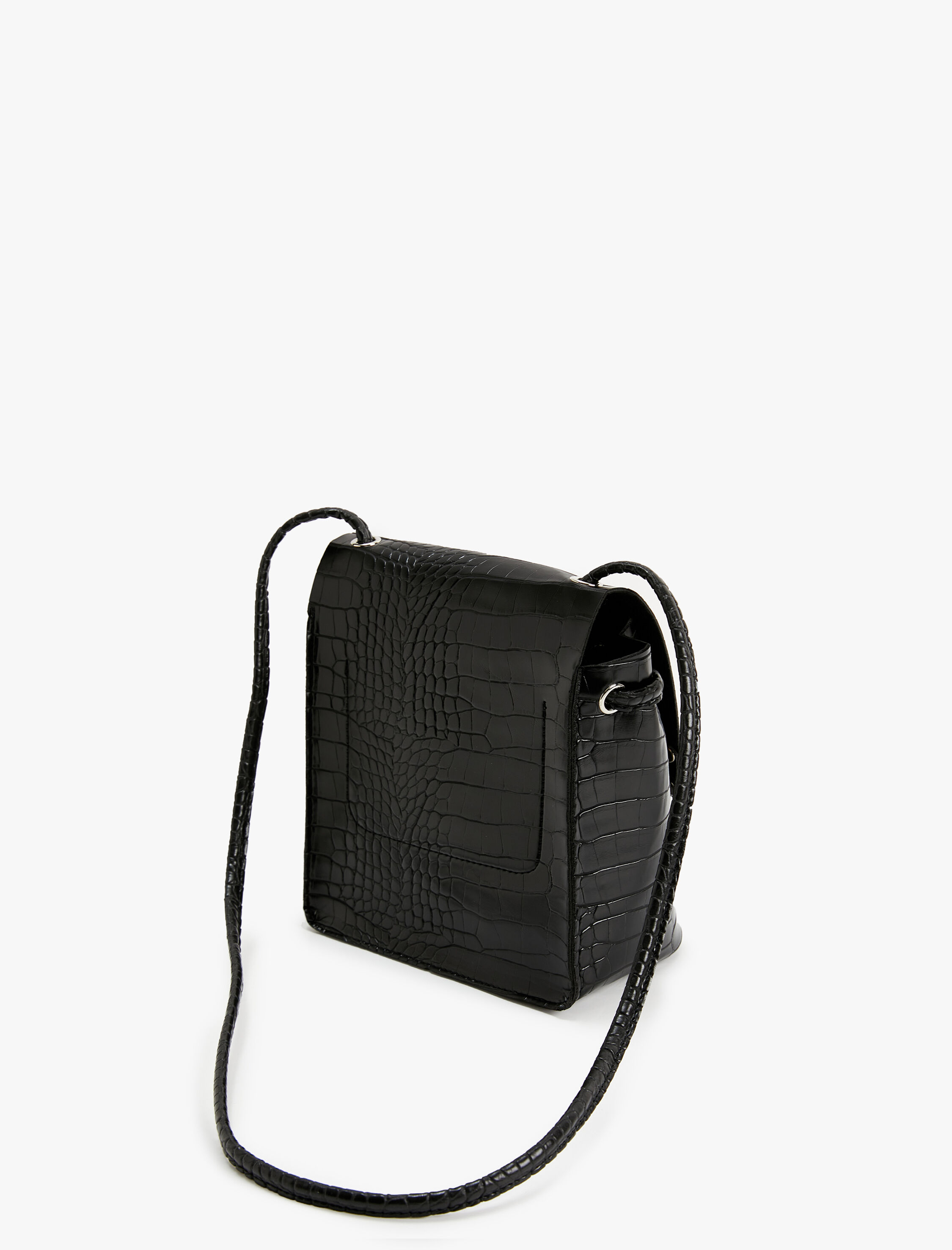  Kadın Mini Çapraz Çanta Suni Kroko Görünümlü