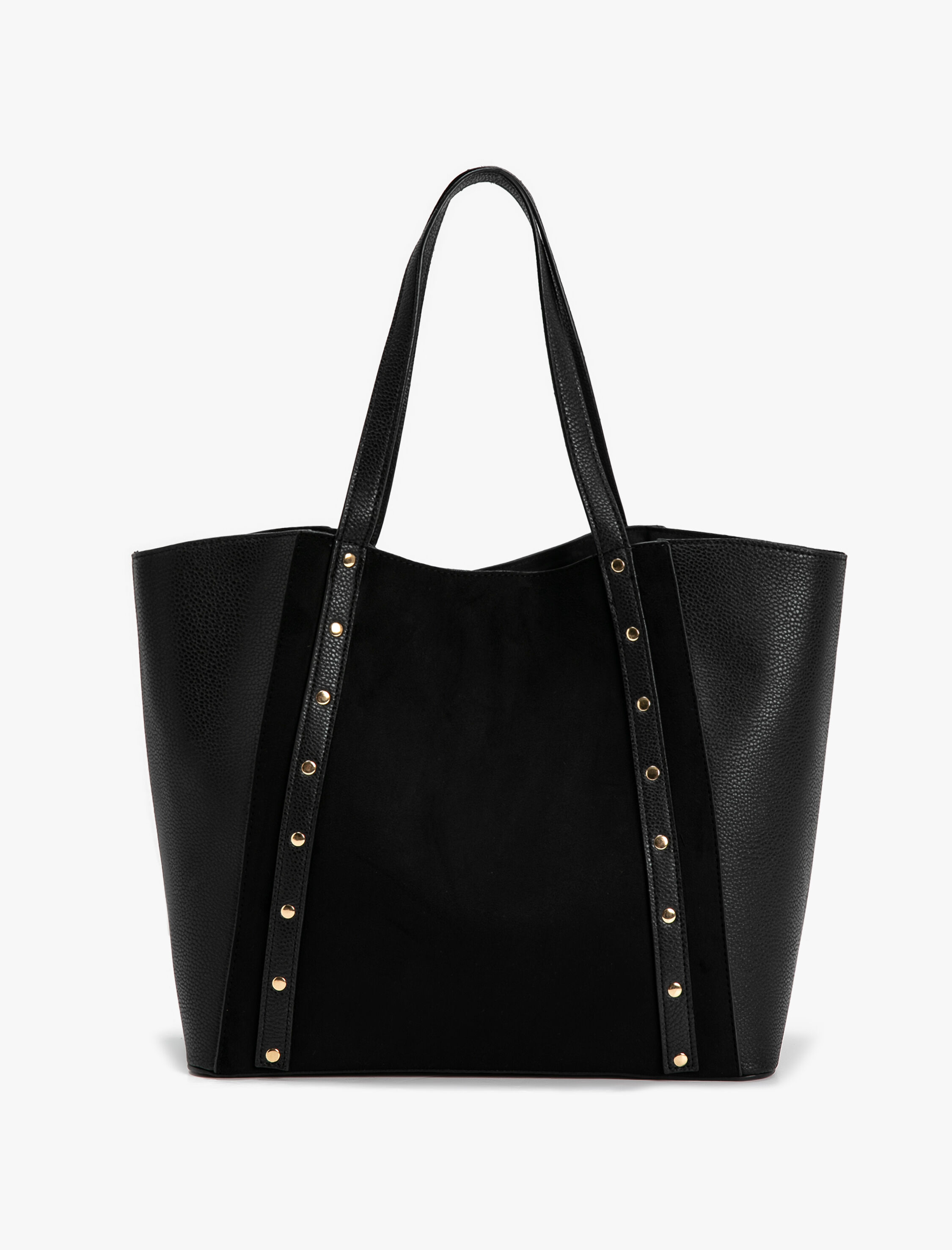  Kadın Tote Çanta Suni Süet Detaylı Saplı