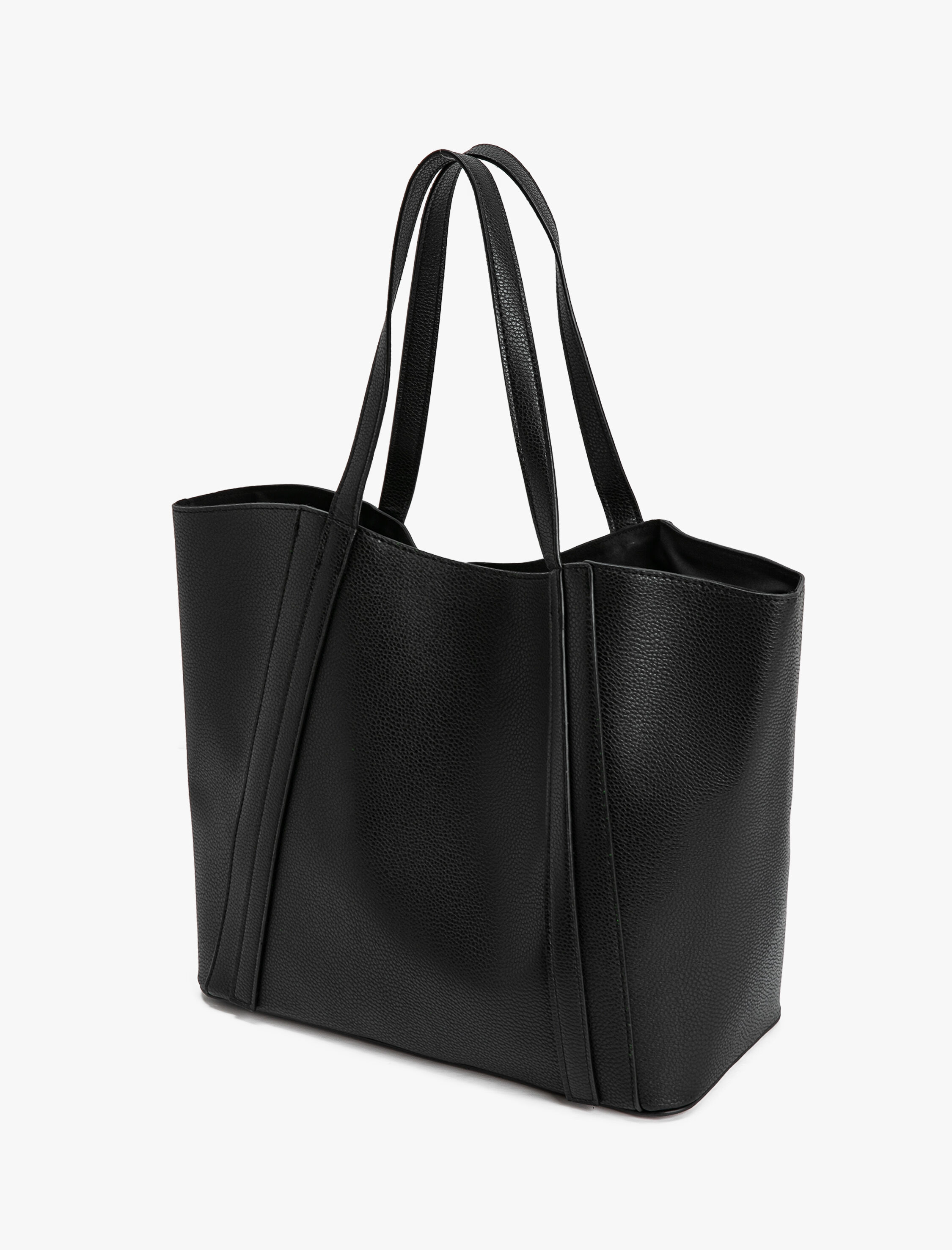  Kadın Tote Çanta Suni Süet Detaylı Saplı