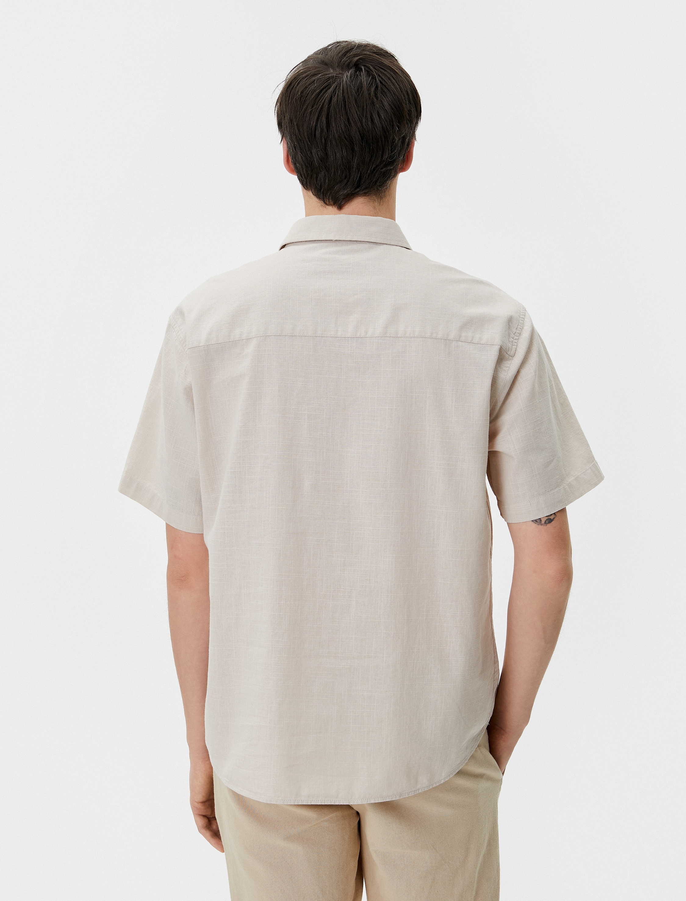   Yazlık Gömlek Kısa Kollu Klasik Yaka Düğmeli Regular Fit