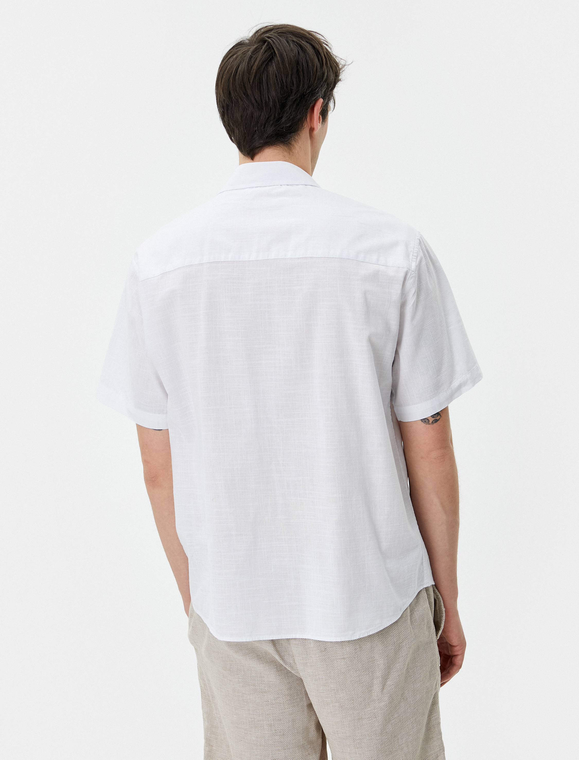   Yazlık Gömlek Kısa Kollu Klasik Yaka Düğmeli Regular Fit