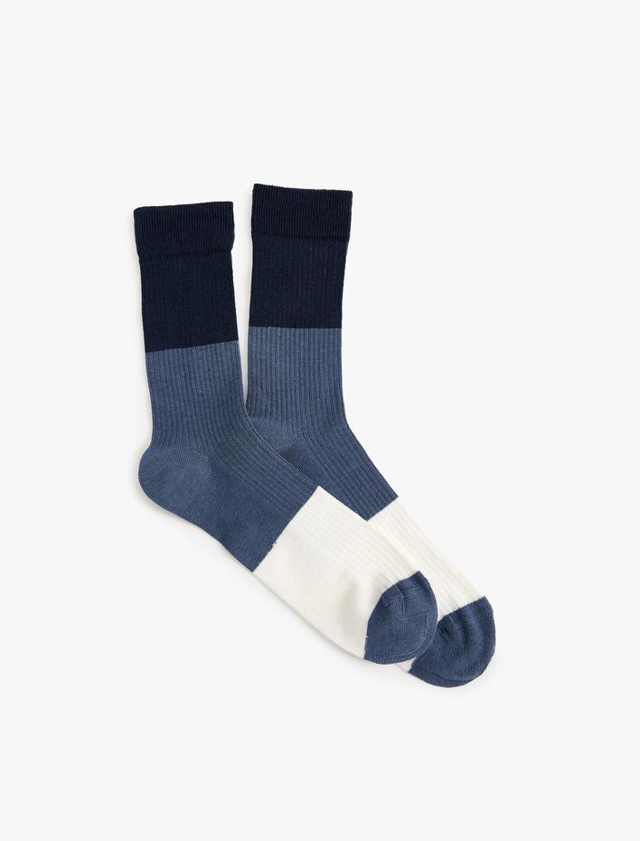 Erkek Soket Çorap Renk Bloklu