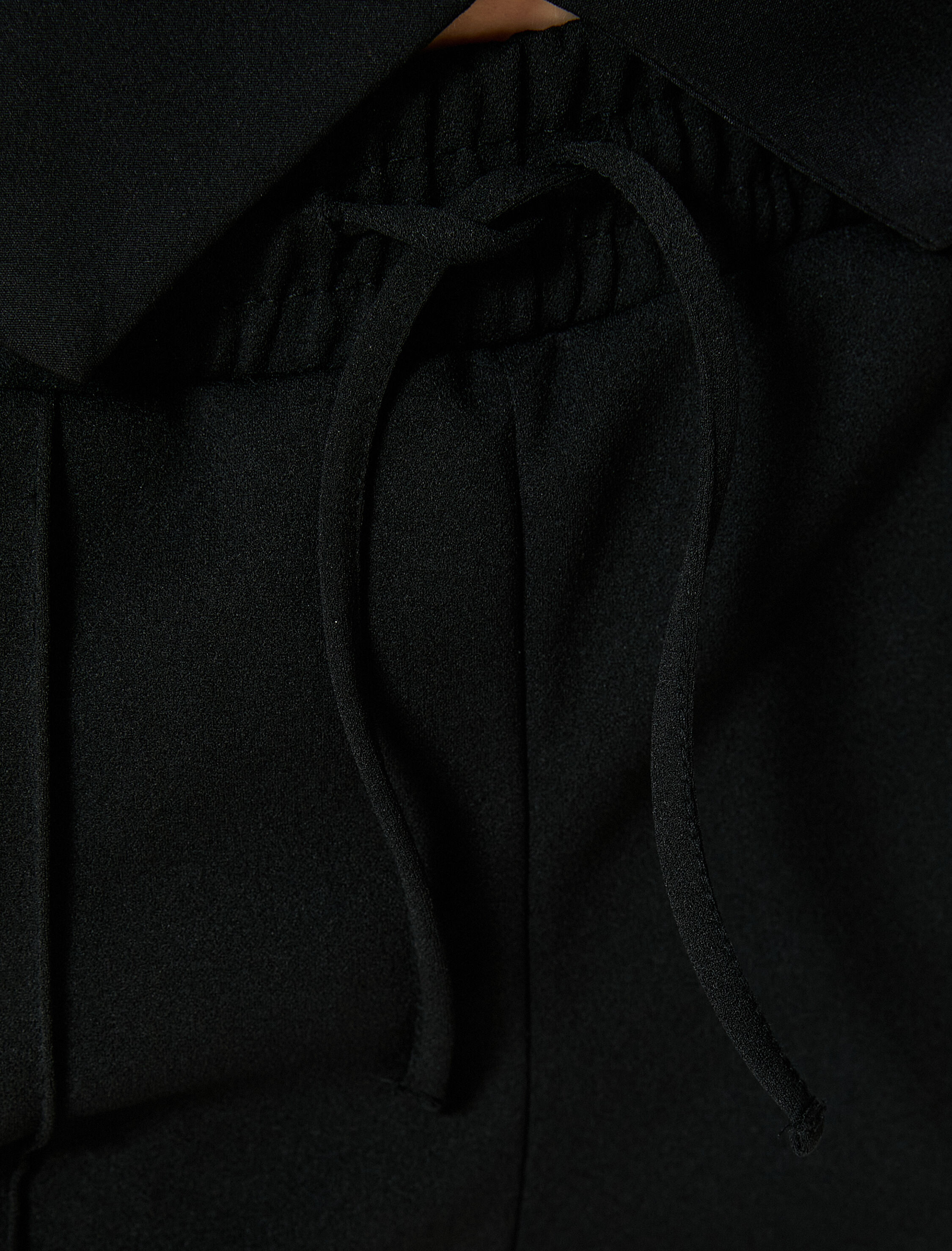   Jogger Pantolon Beli Bağcıklı Cepli Nervürlü