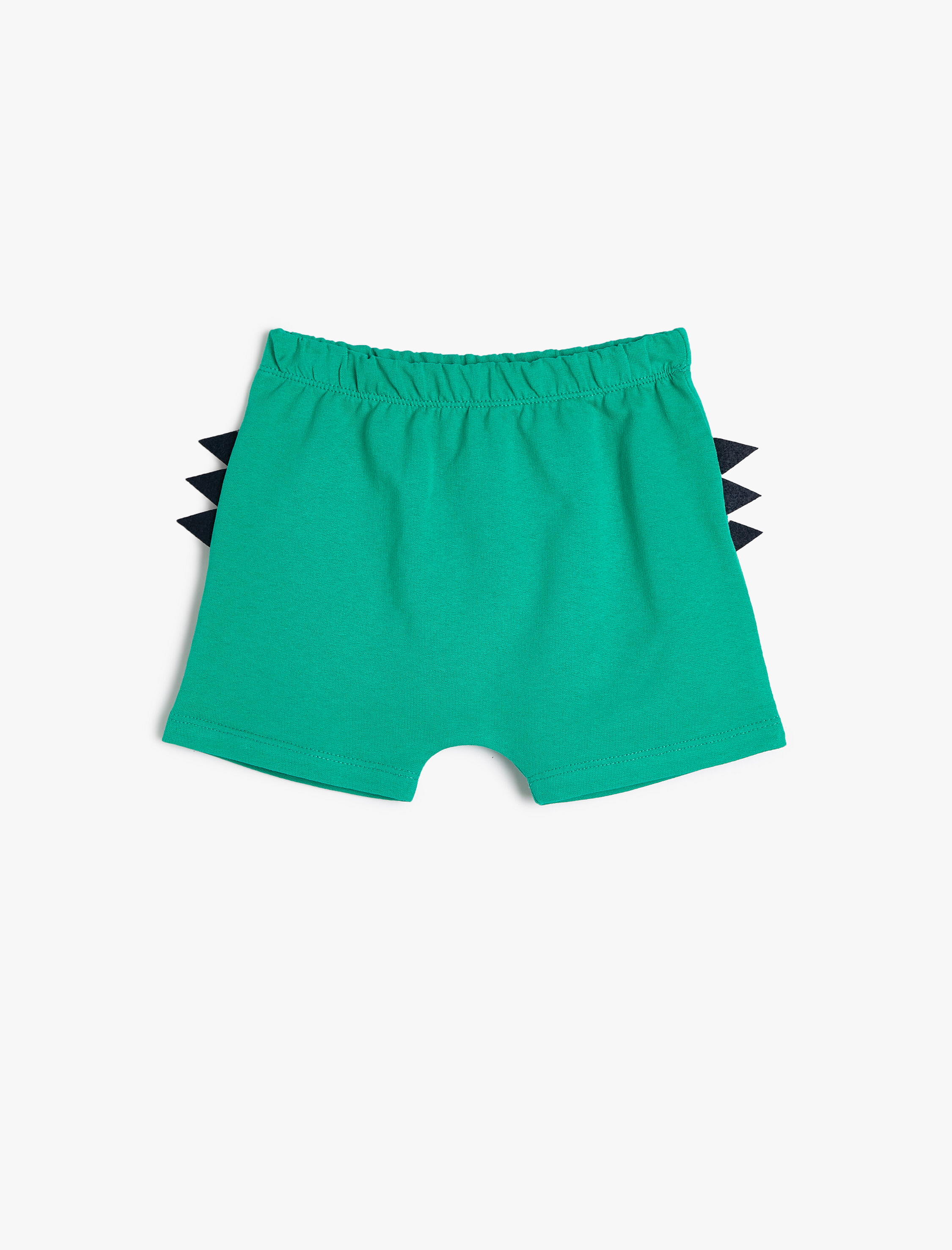  Erkek Bebek Aplike Detaylı Şort Arkası Baskılı Beli Lastikli