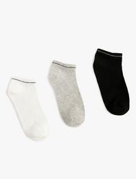 3'lü Basic Patik Çorap Seti Pamuklu