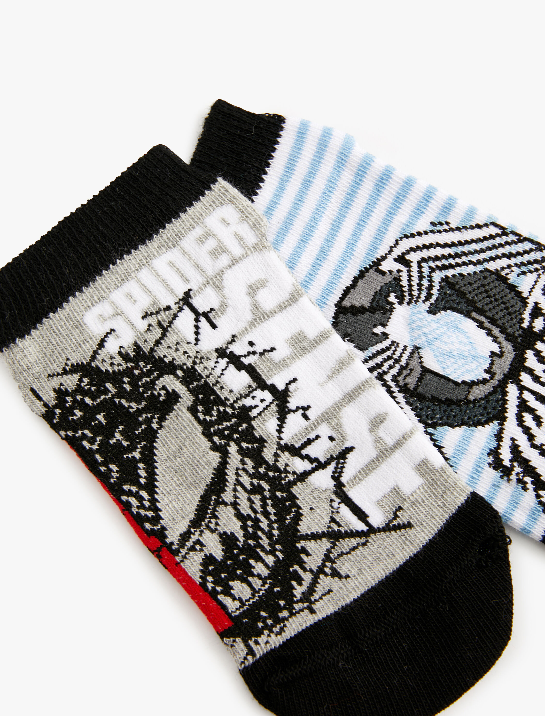  Erkek Çocuk 2'li Örümcek Adam Baskılı Çorap Seti Lisanslı