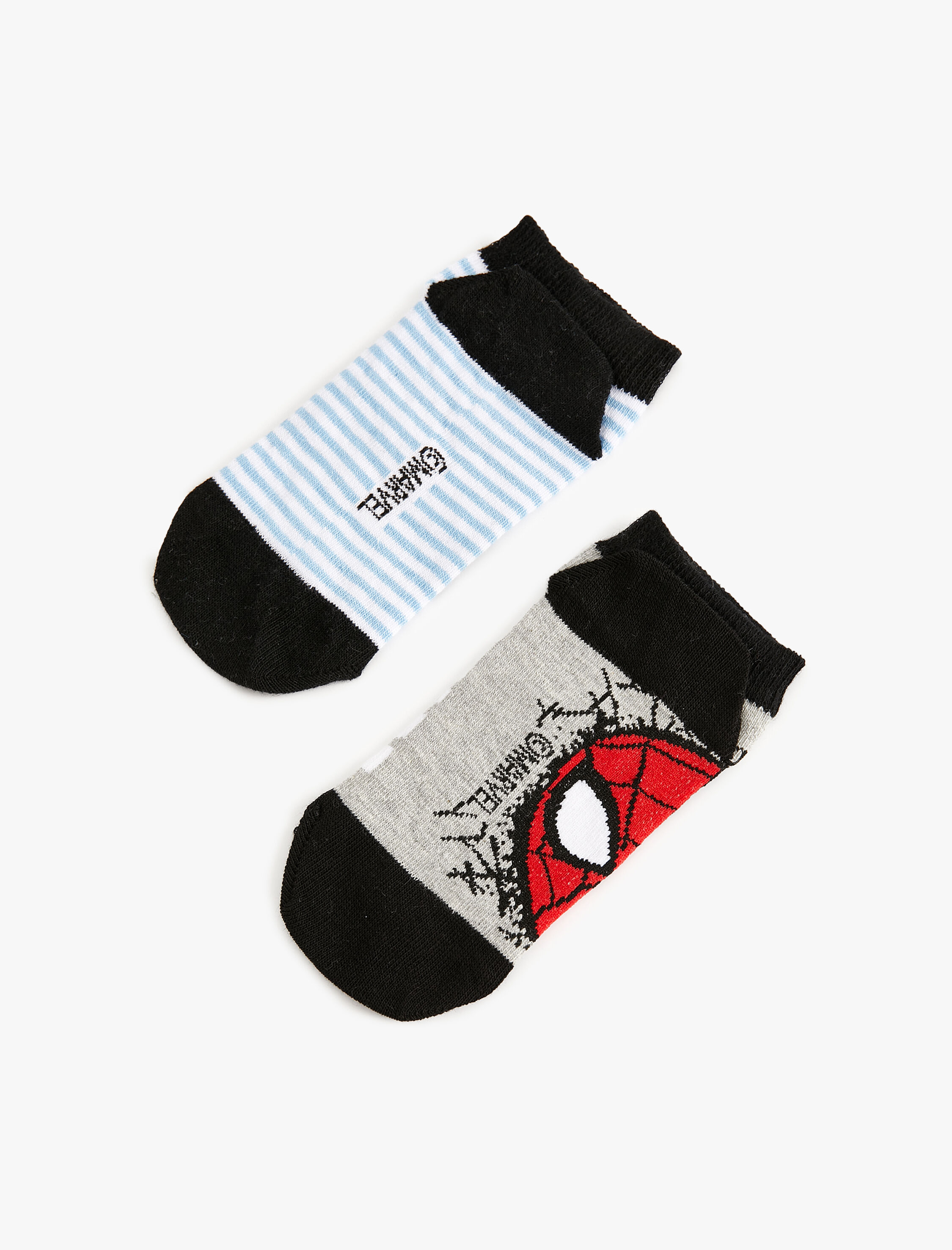  Erkek Çocuk 2'li Örümcek Adam Baskılı Çorap Seti Lisanslı