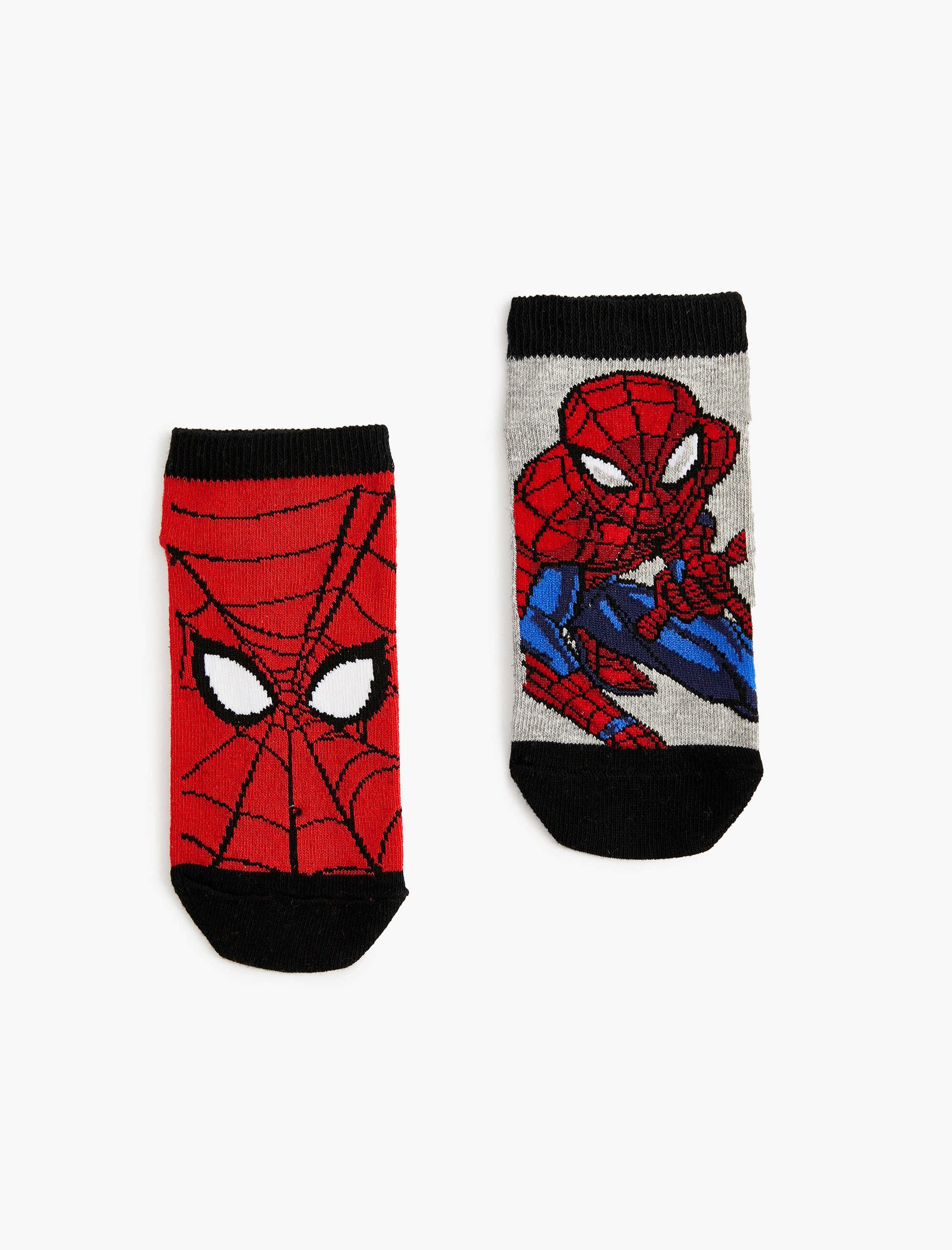  Erkek Çocuk 2'li Örümcek Adam Baskılı Çorap Seti Lisanslı