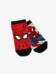 2'li Örümcek Adam Baskılı Çorap Seti Lisanslı