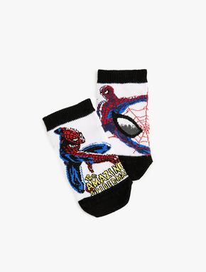 2'li Örümcek Adam Baskılı Çorap Seti Lisanslı