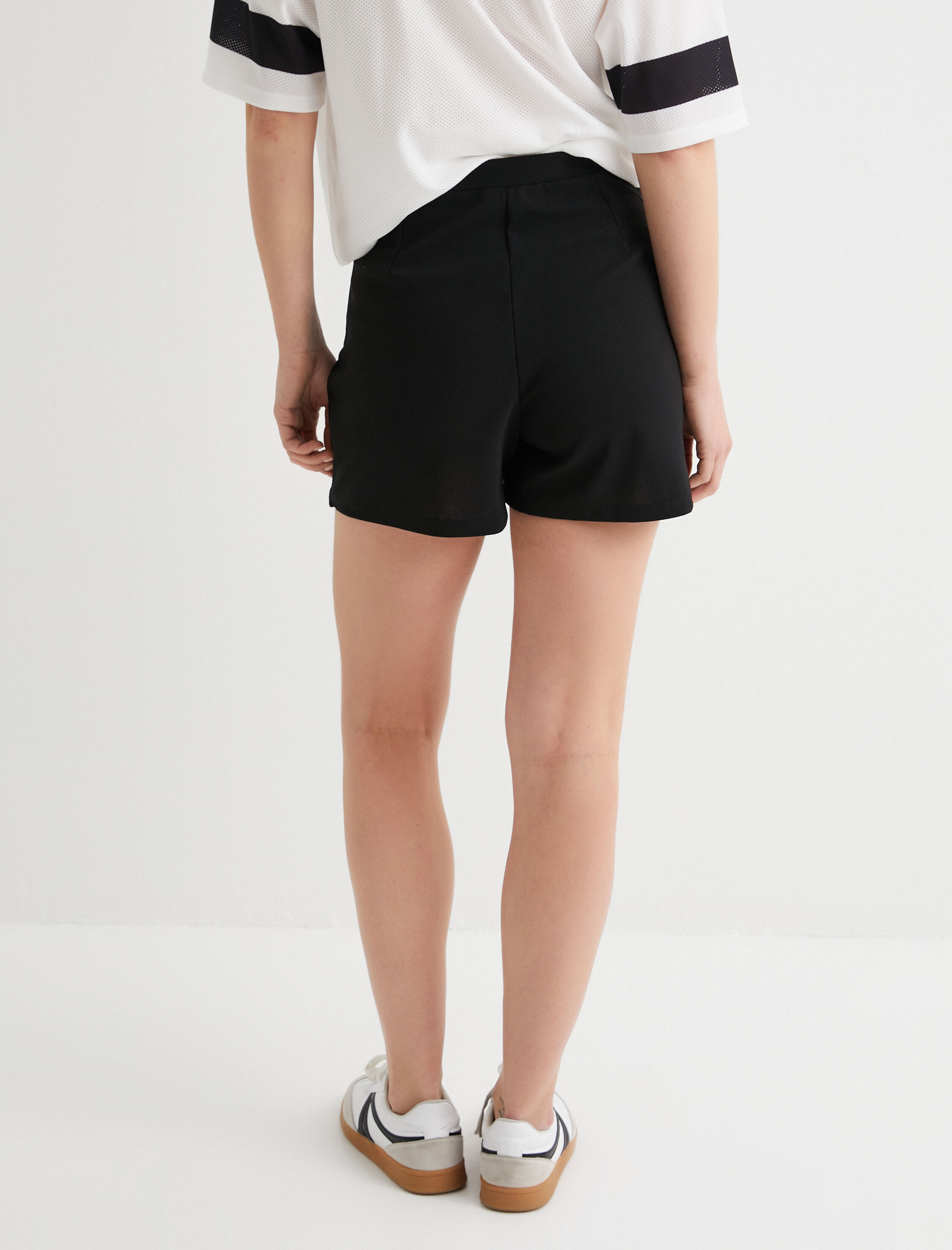   Şort Etek Kruvaze Yüksek Bel Slim Fit