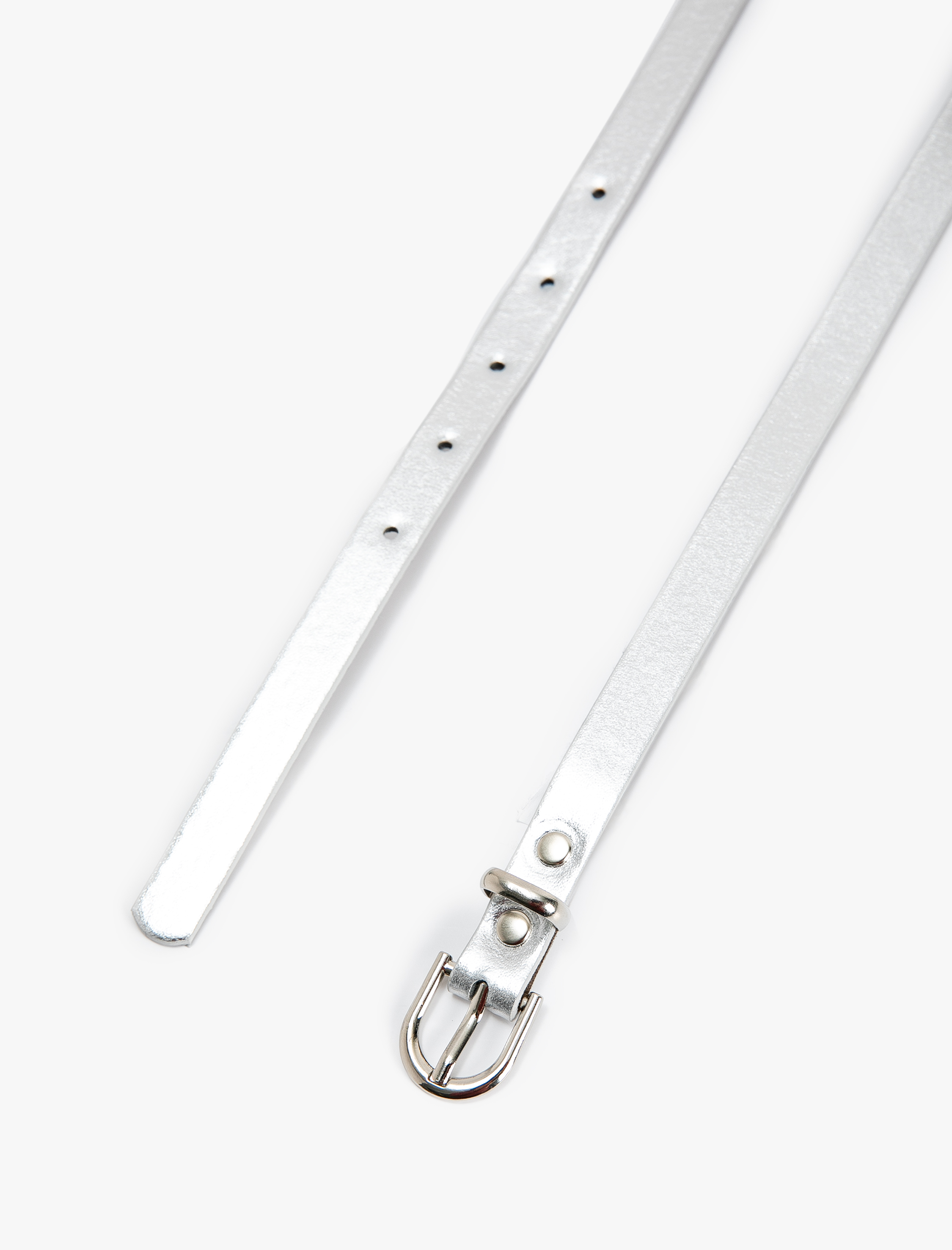  Kadın Metalik Kemer Suni Deri