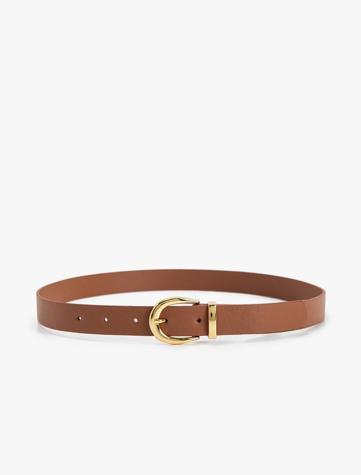 Kadın Kemer Suni Deri Metal Toka Detaylı