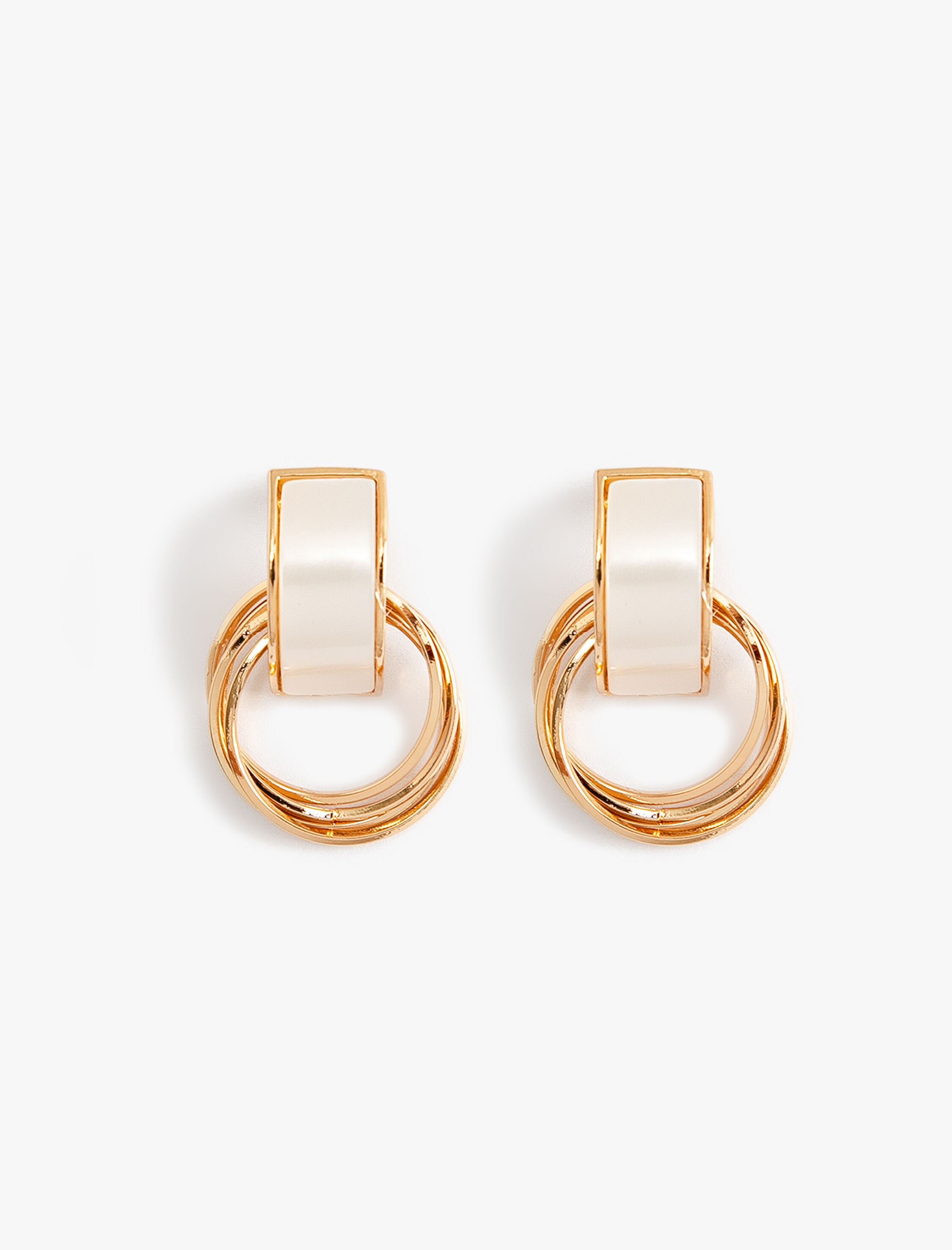  Kadın Geometrik Küpe Doğal Dokulu