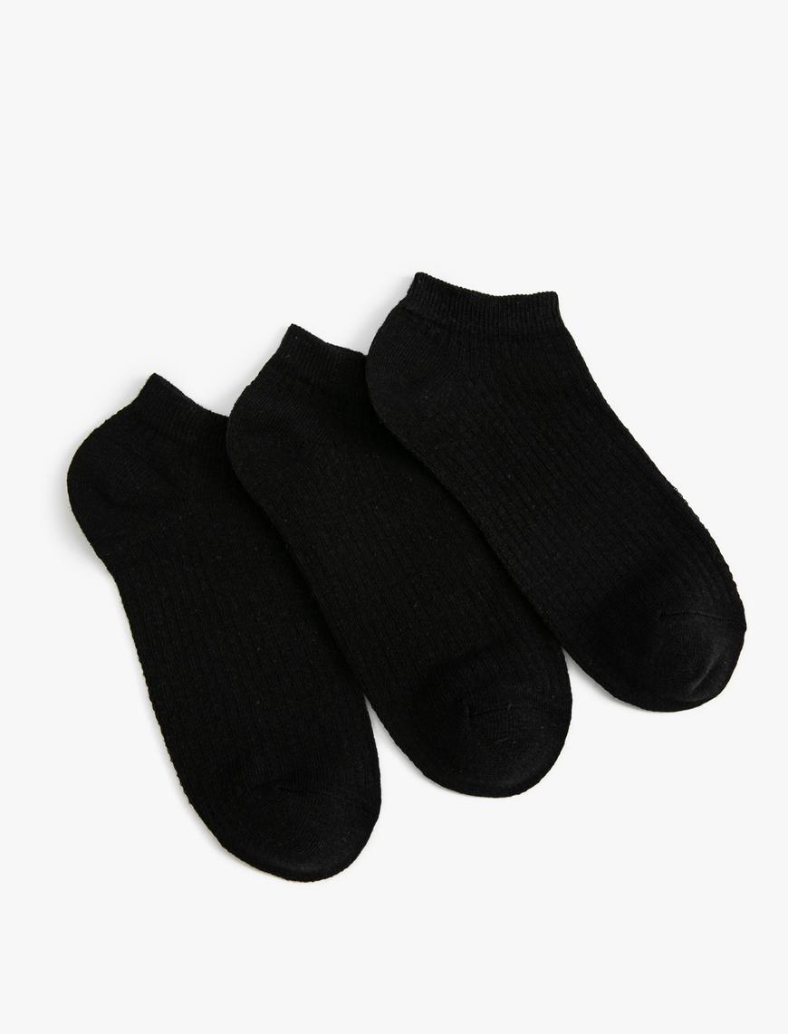  Kadın 3'lü Basic Patik Çorap