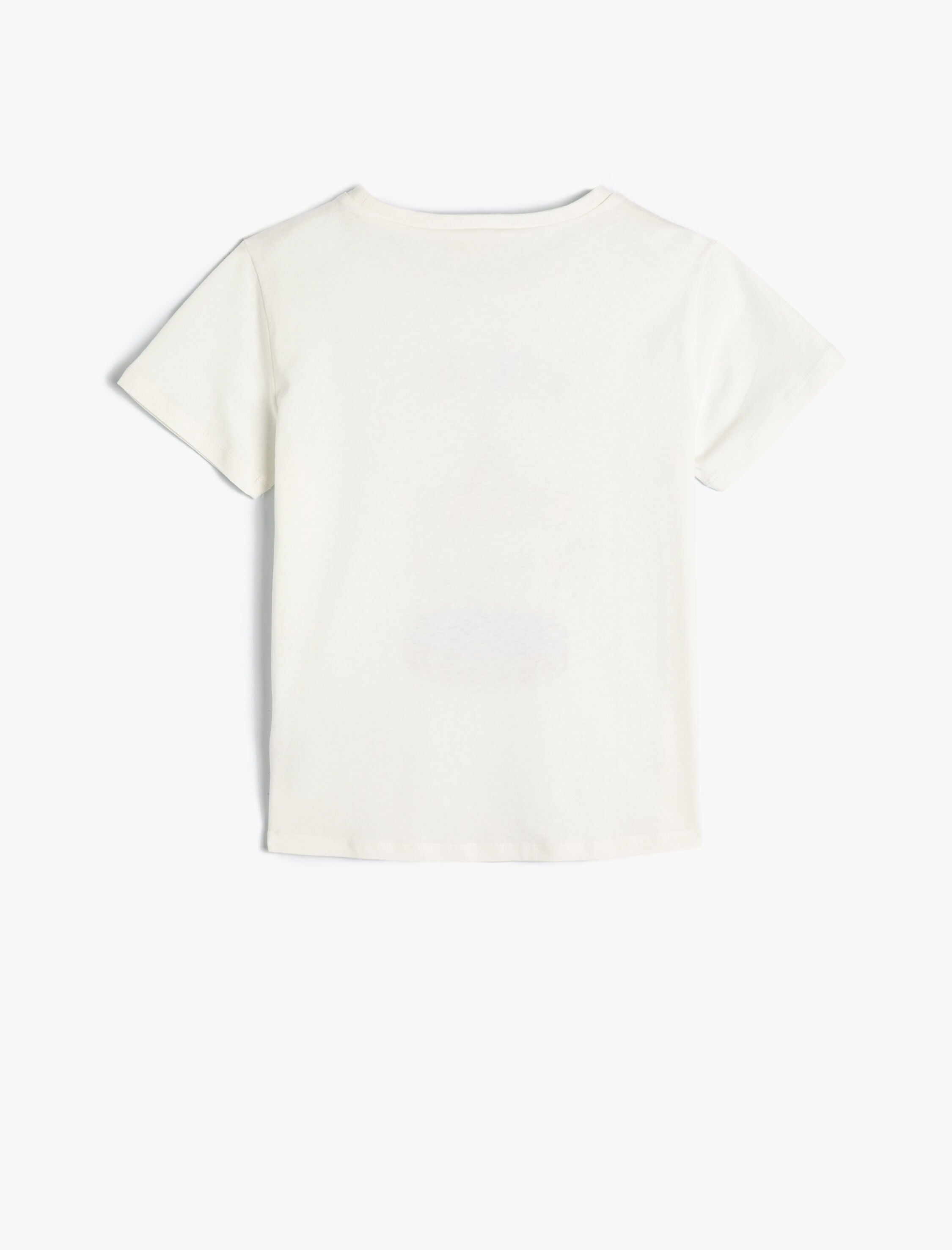  Kız Çocuk Atlı Karınca Baskılı Tişört Kısa Kollu Yuvarlak Yaka Pamuklu