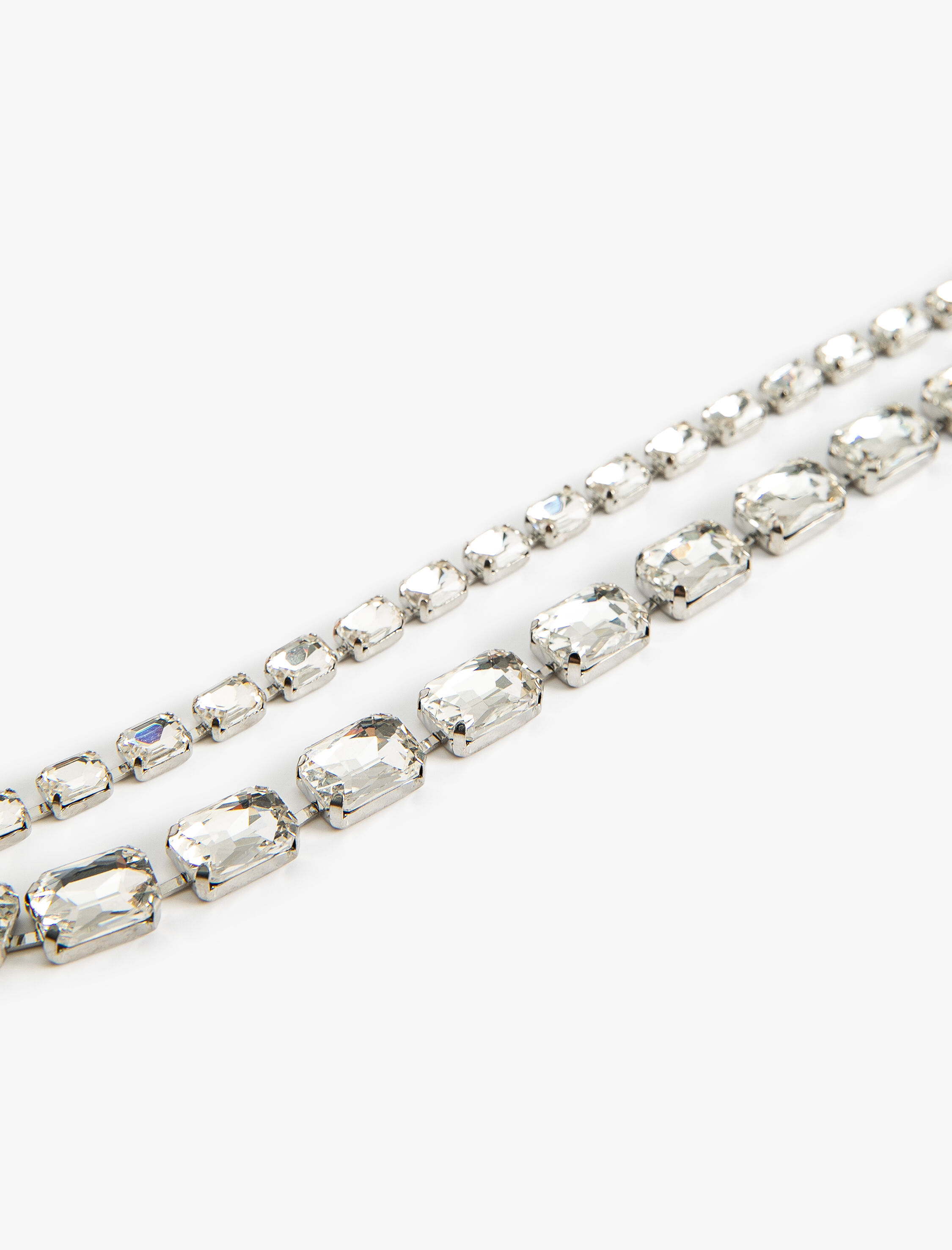  Kadın Chocker Kolye Kristal Taşlı Bağlamalı