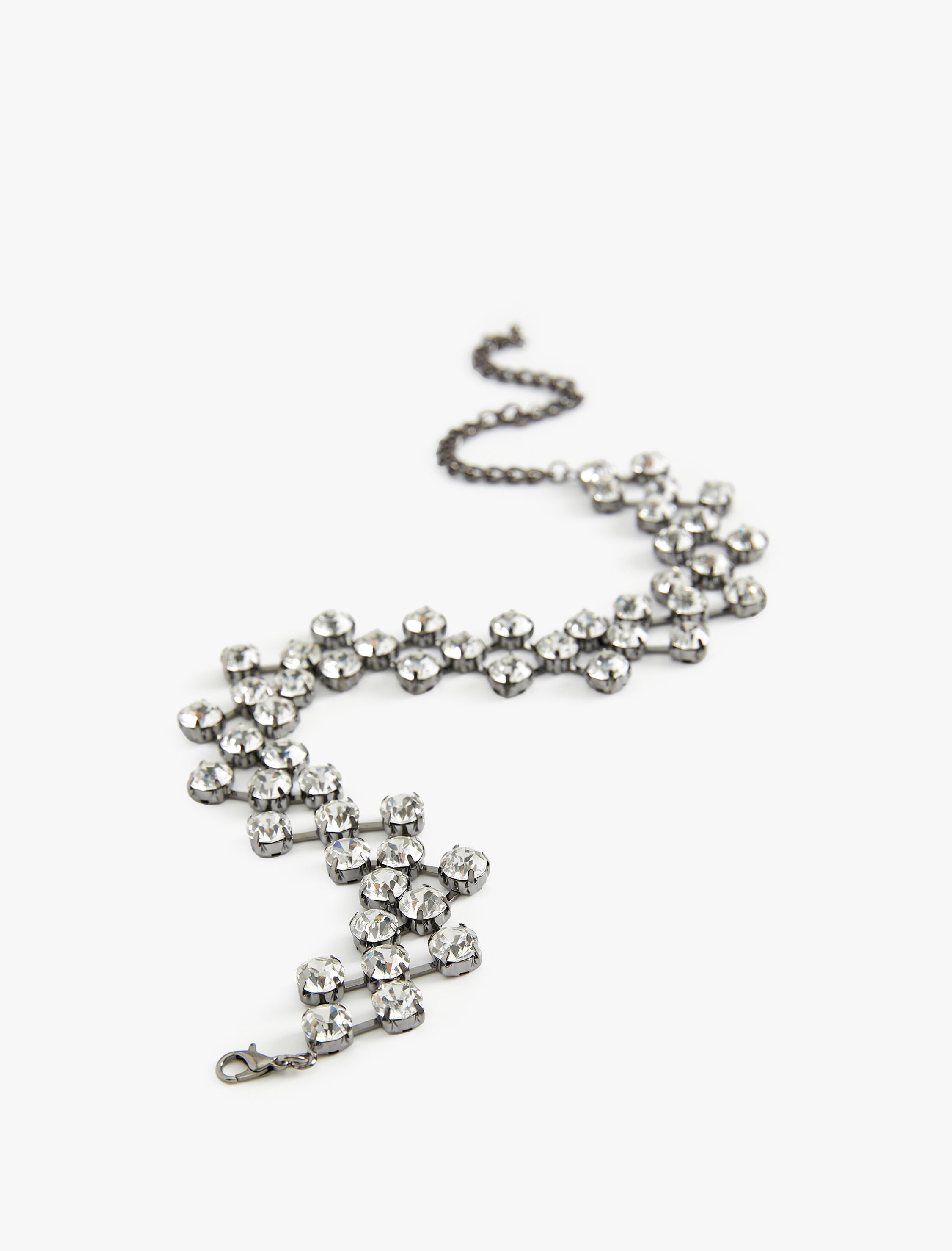  Kadın Chocker Kolye Kristal Taşlı