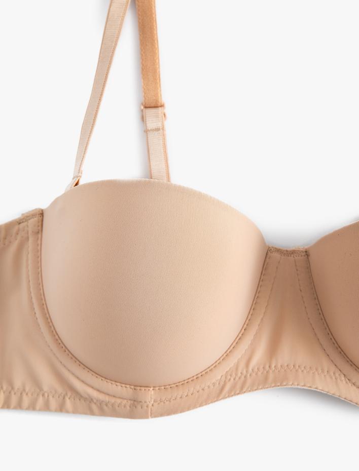  Dolgusuz Balenli Sütyen Straplez Kaplı