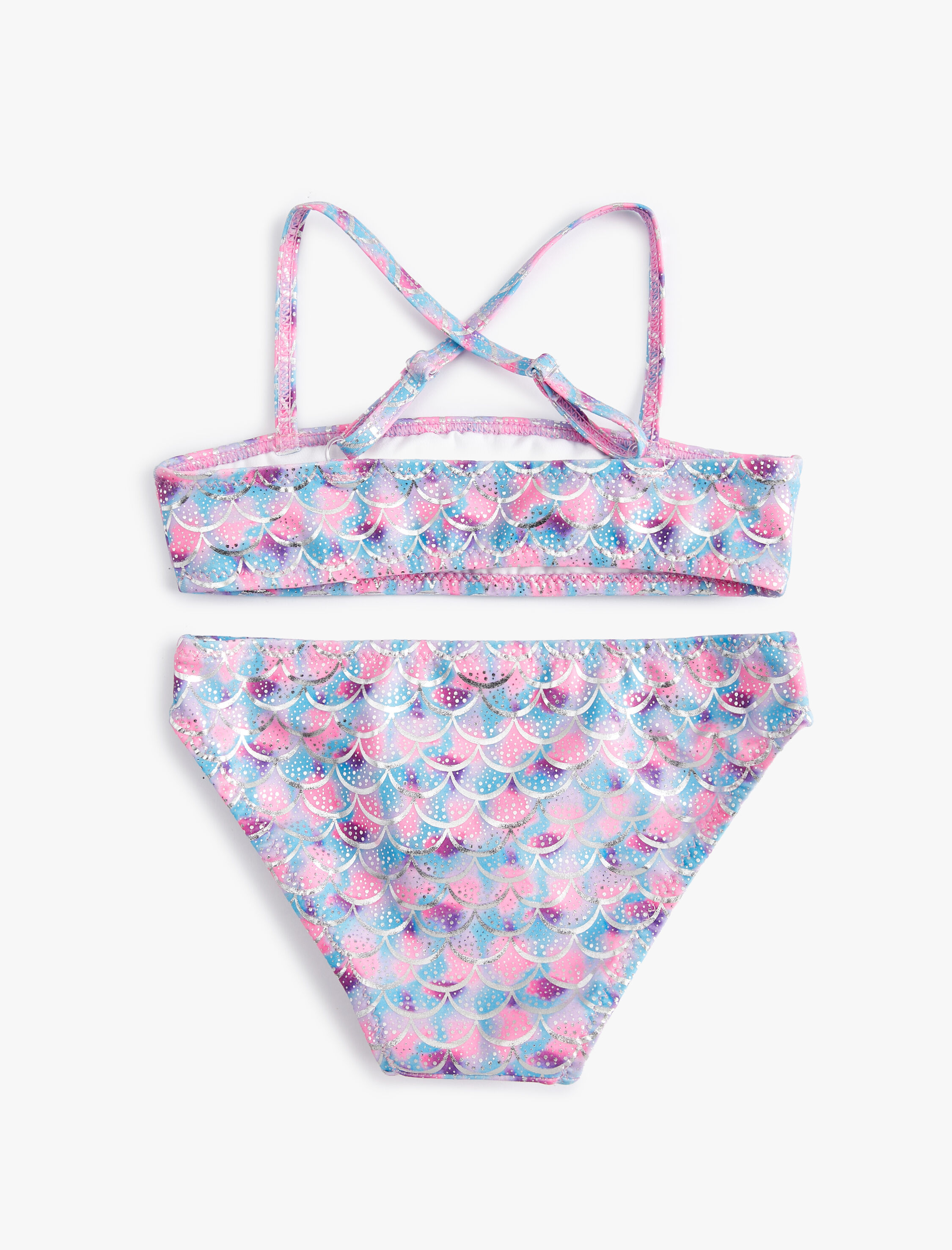  Kız Çocuk Bikini Takımı Fırfırlı İnce Askılı