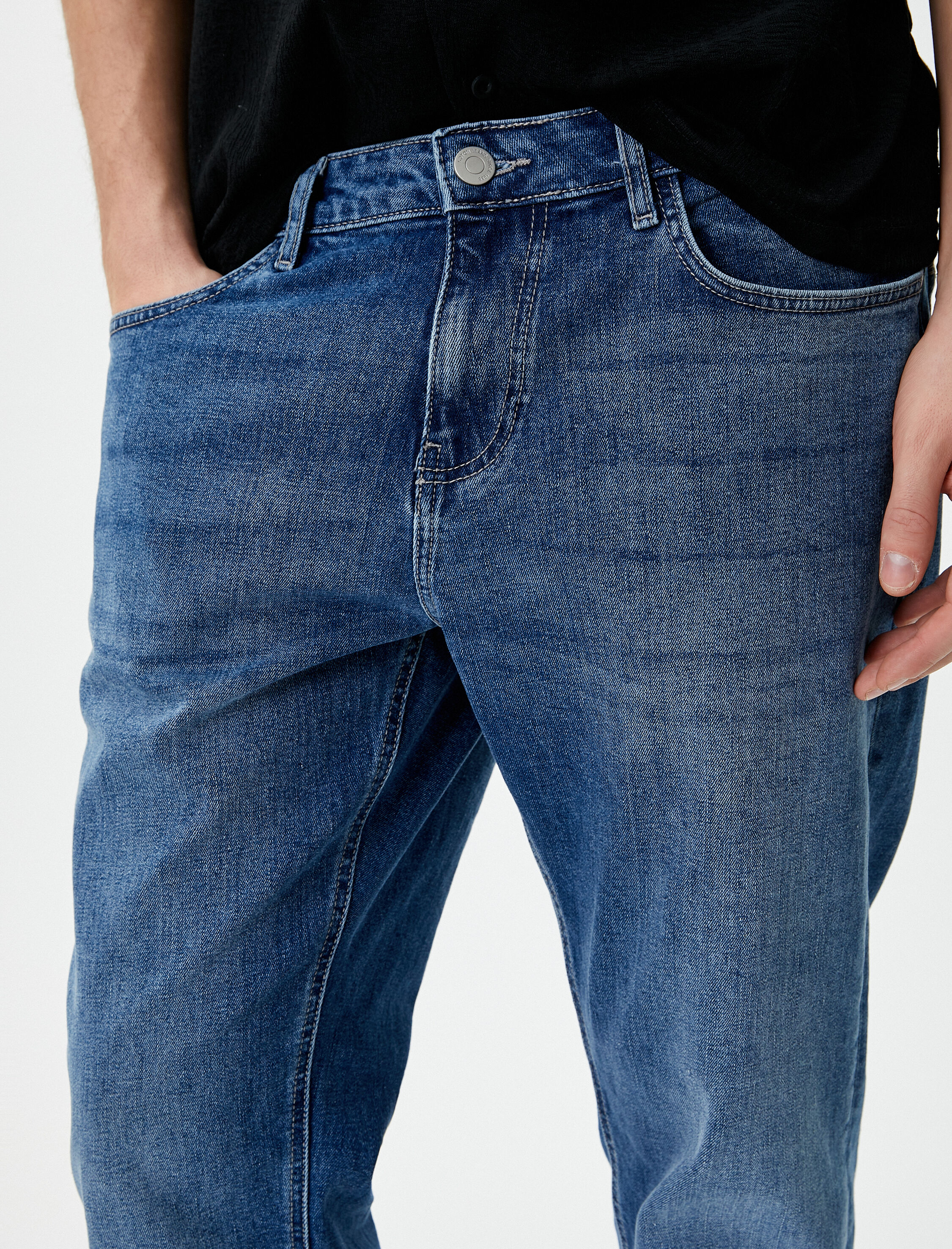   Straight Fit Boru Paça Kot Pantolon - Mark Jean