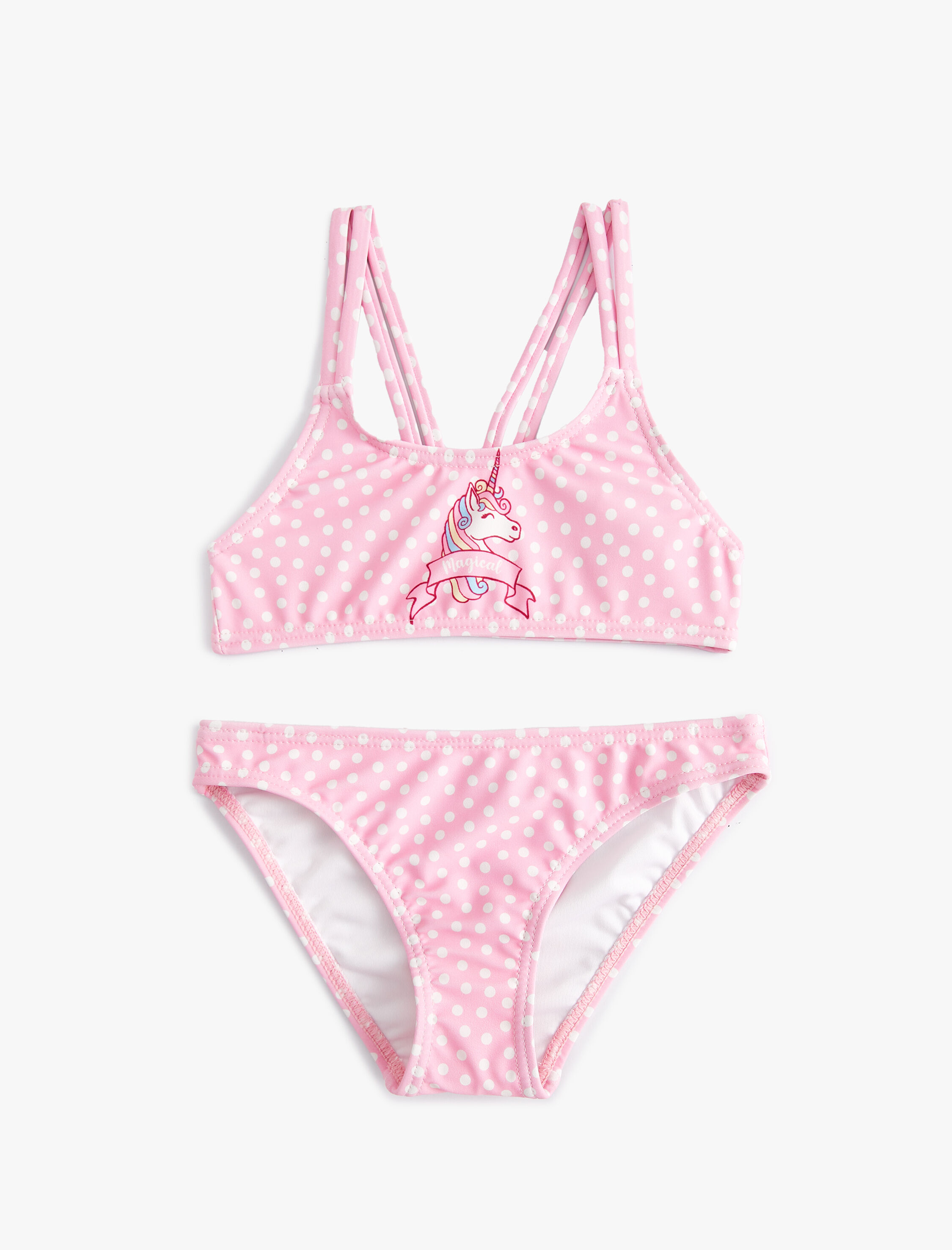 Koton Bikini Takımı Unicorn Baskılı İnce Askılı -1