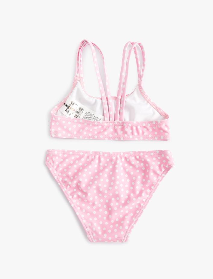 Kız Çocuk Bikini Takımı Unicorn Baskılı İnce Askılı