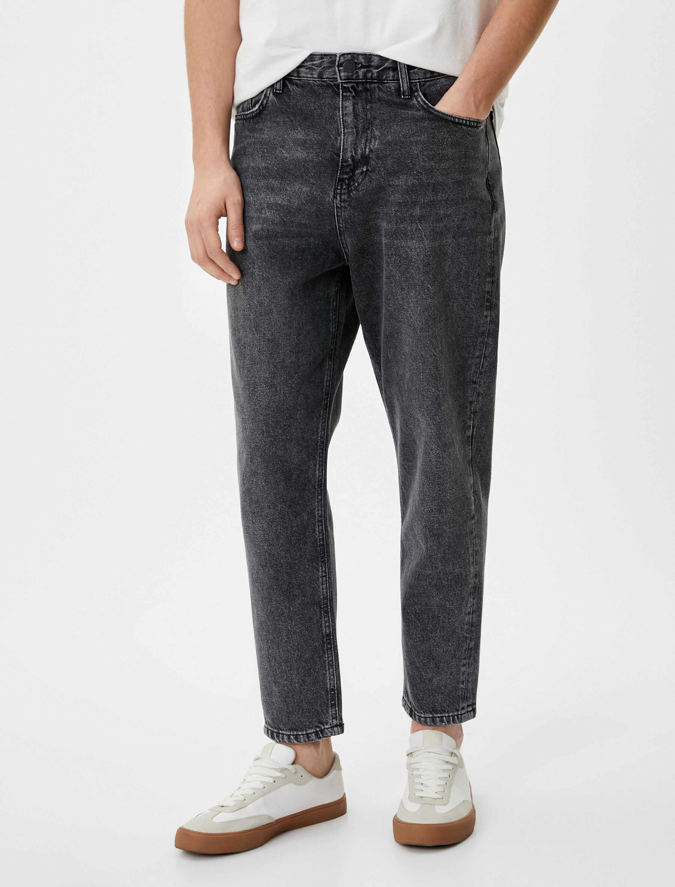   Loose Fit Bol Kot Pantolon Cepli Pamuklu Standart Bel - Steve Jean