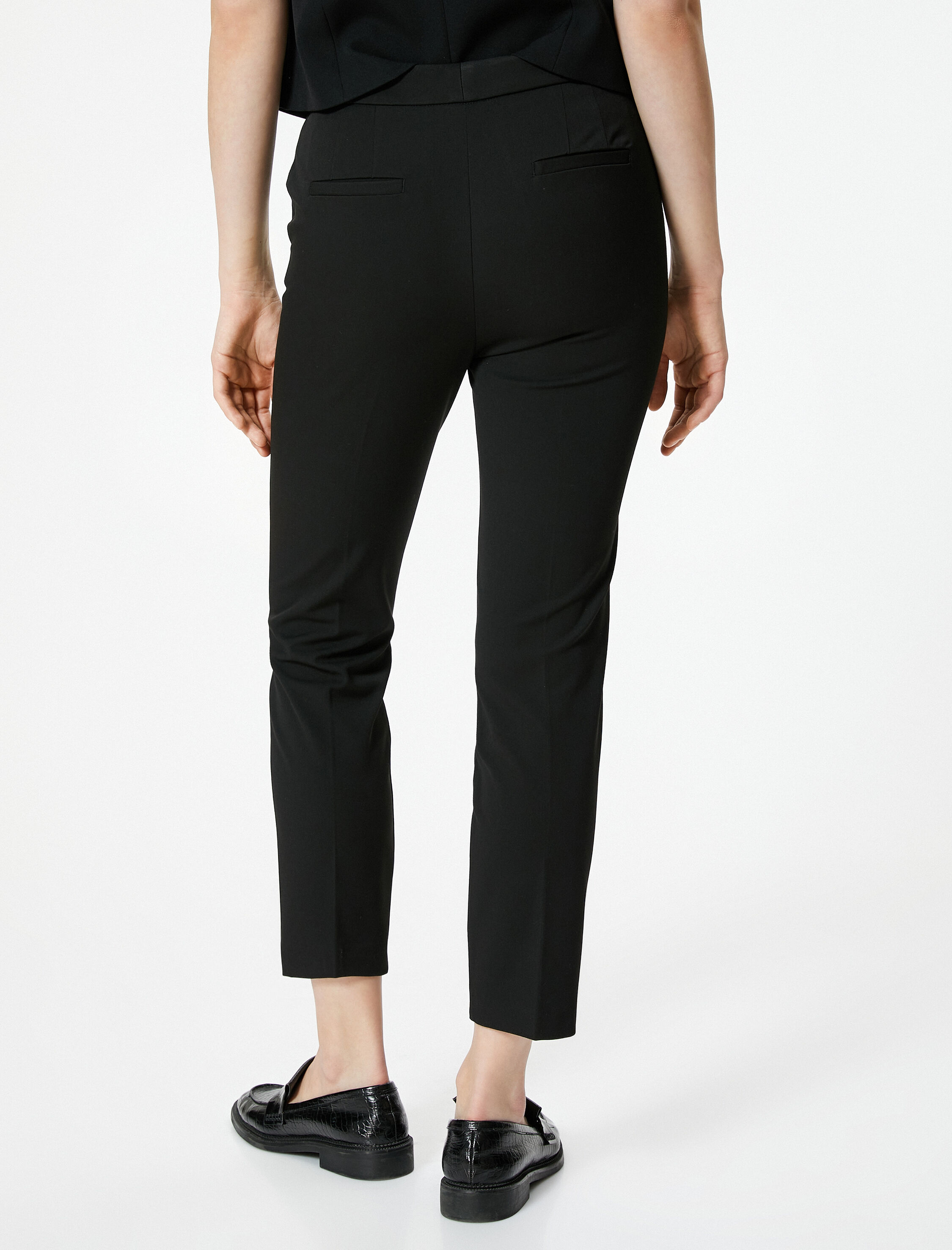   Cigarrette Kumaş Pantolon Yüksek Bel Cep Detaylı