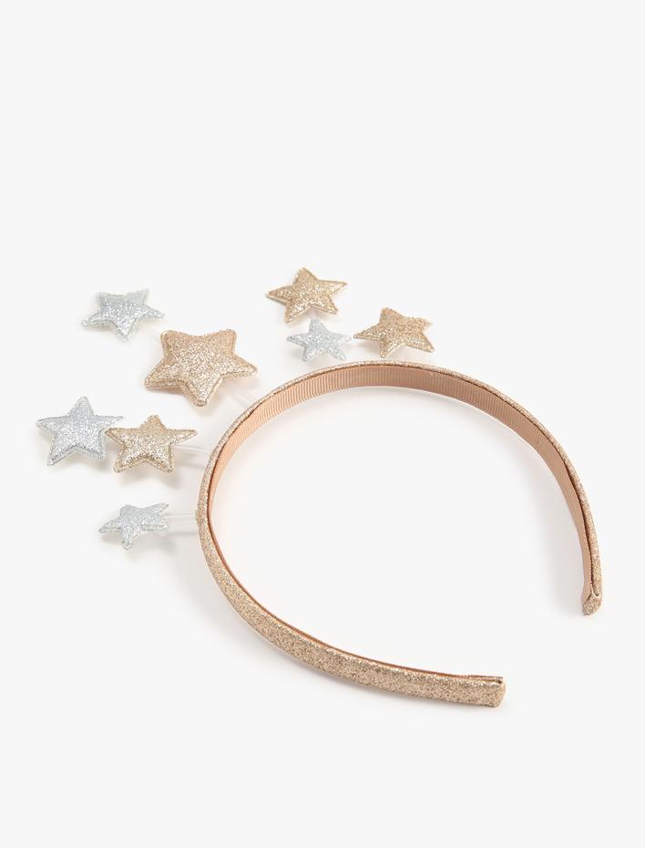 Kız Çocuk Simli Yıldız Detaylı Taç