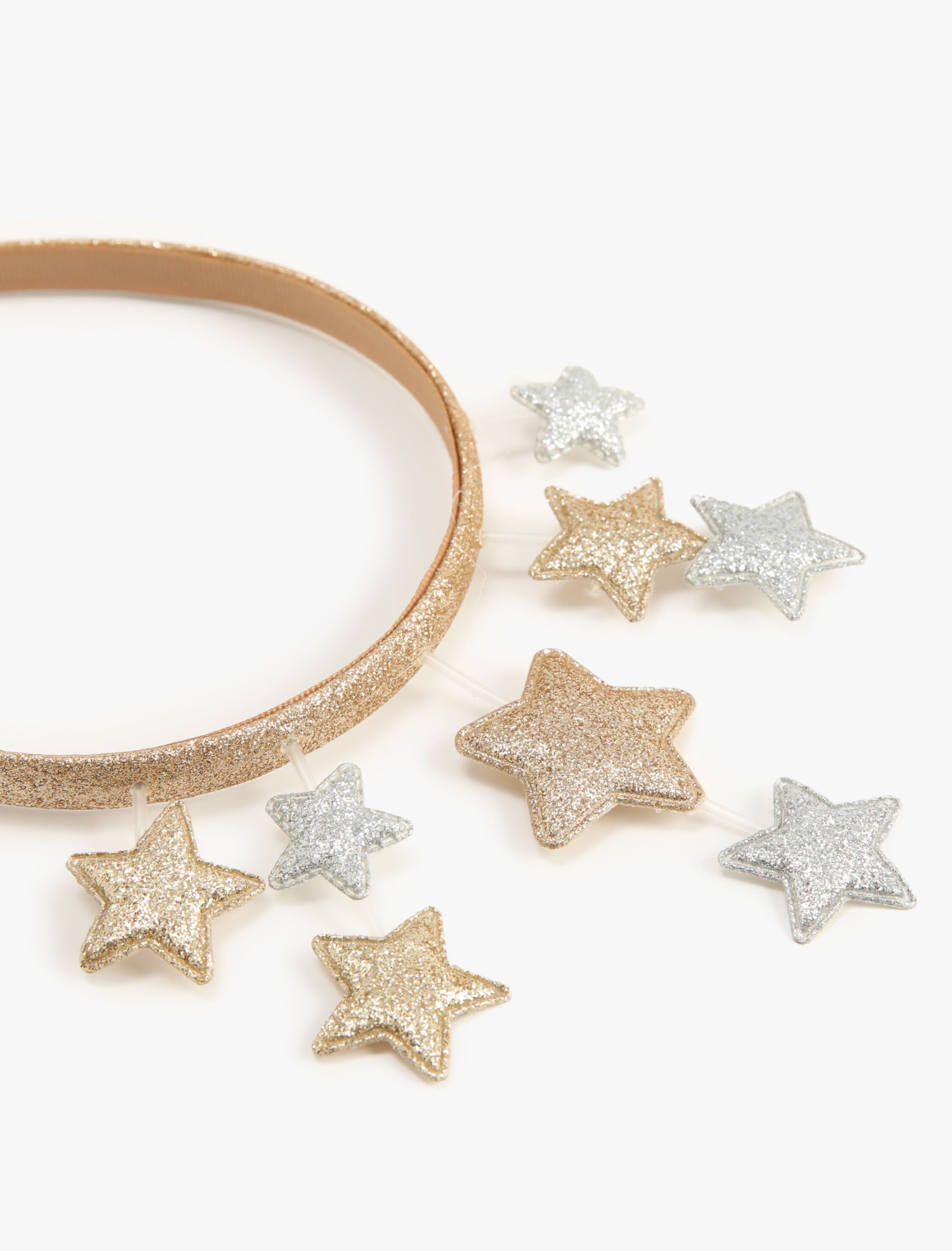  Kız Çocuk Simli Yıldız Detaylı Taç