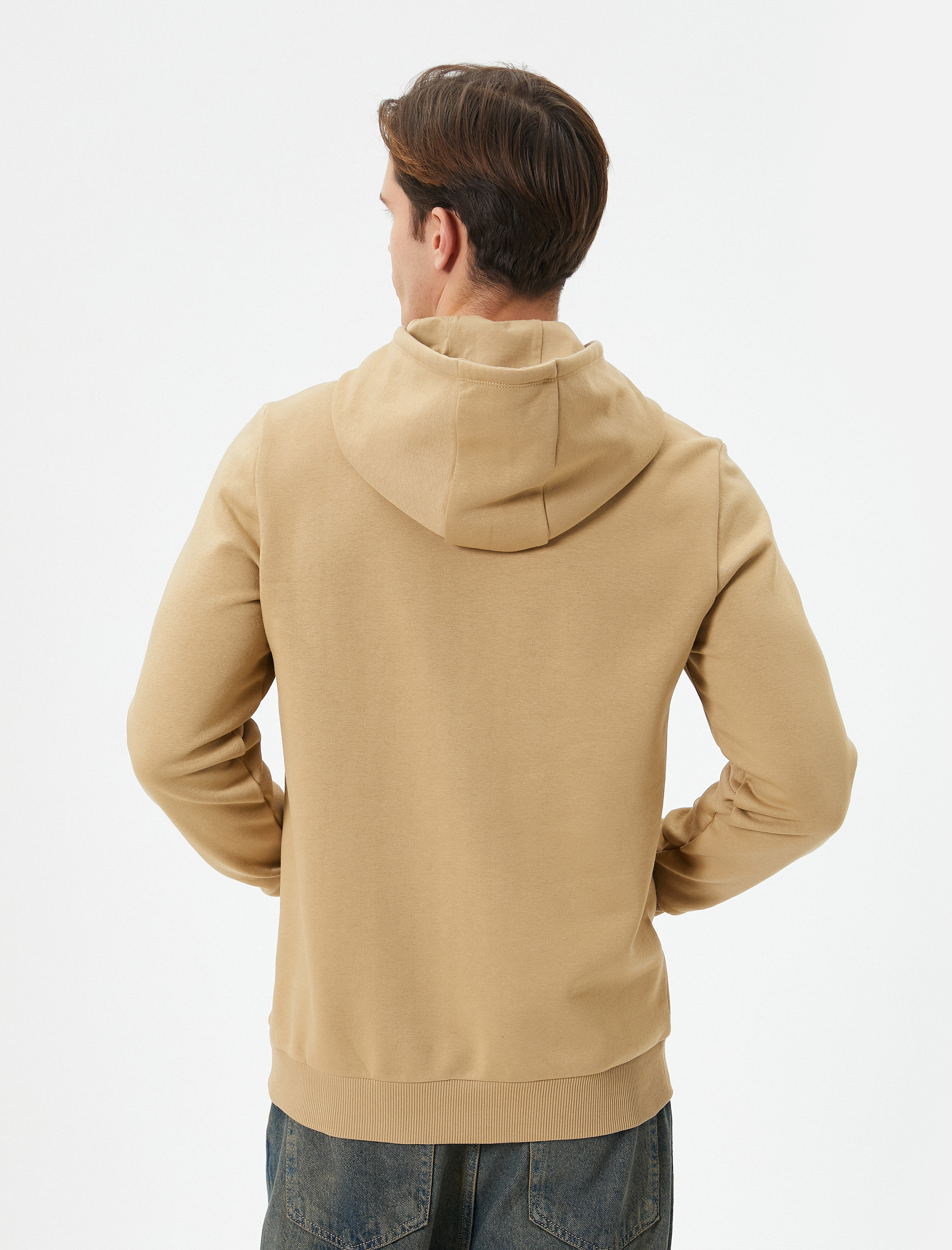 Kolej Hoodie Baskılı Kanguru Cep Detaylı Şardonlu