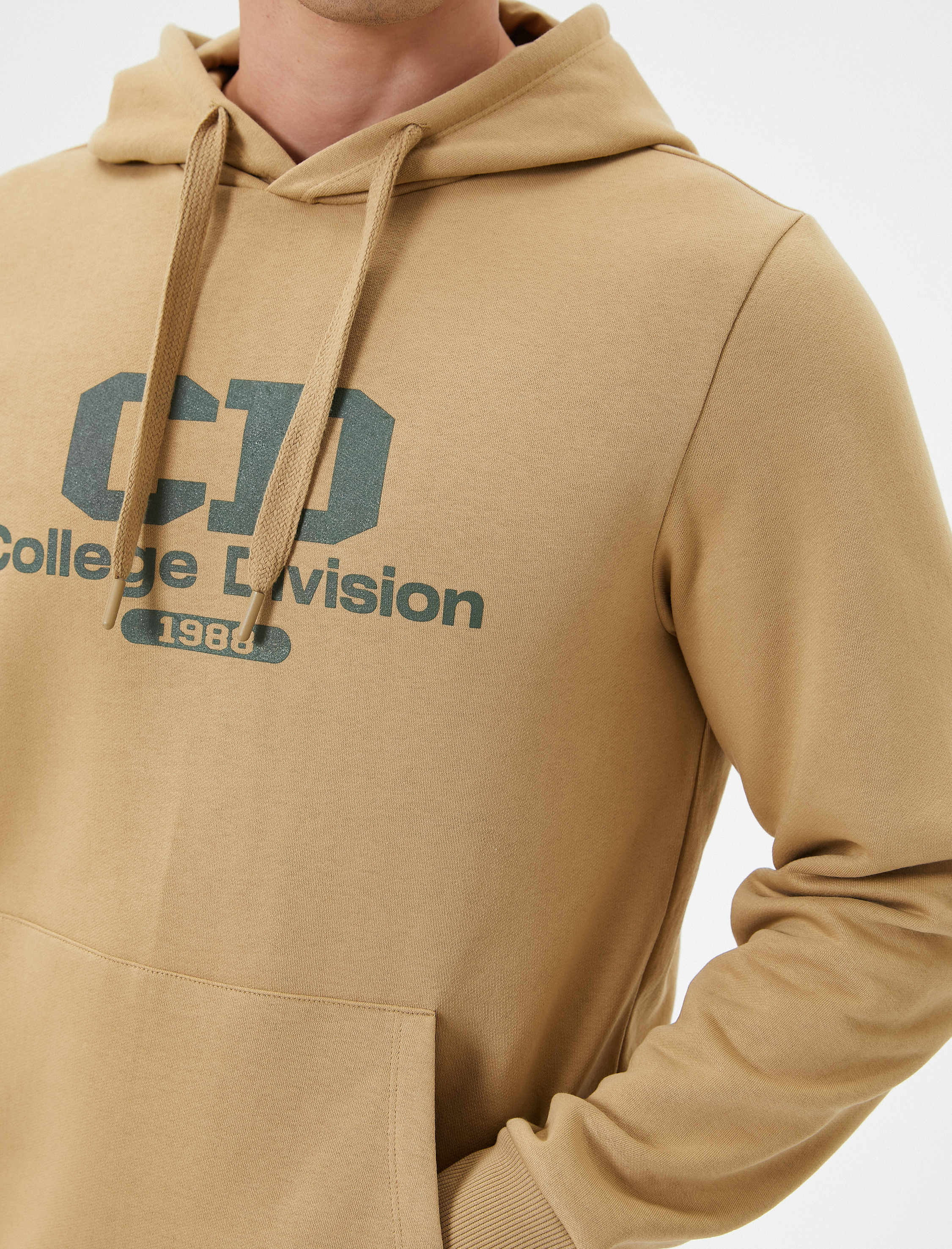 Kolej Hoodie Baskılı Kanguru Cep Detaylı Şardonlu