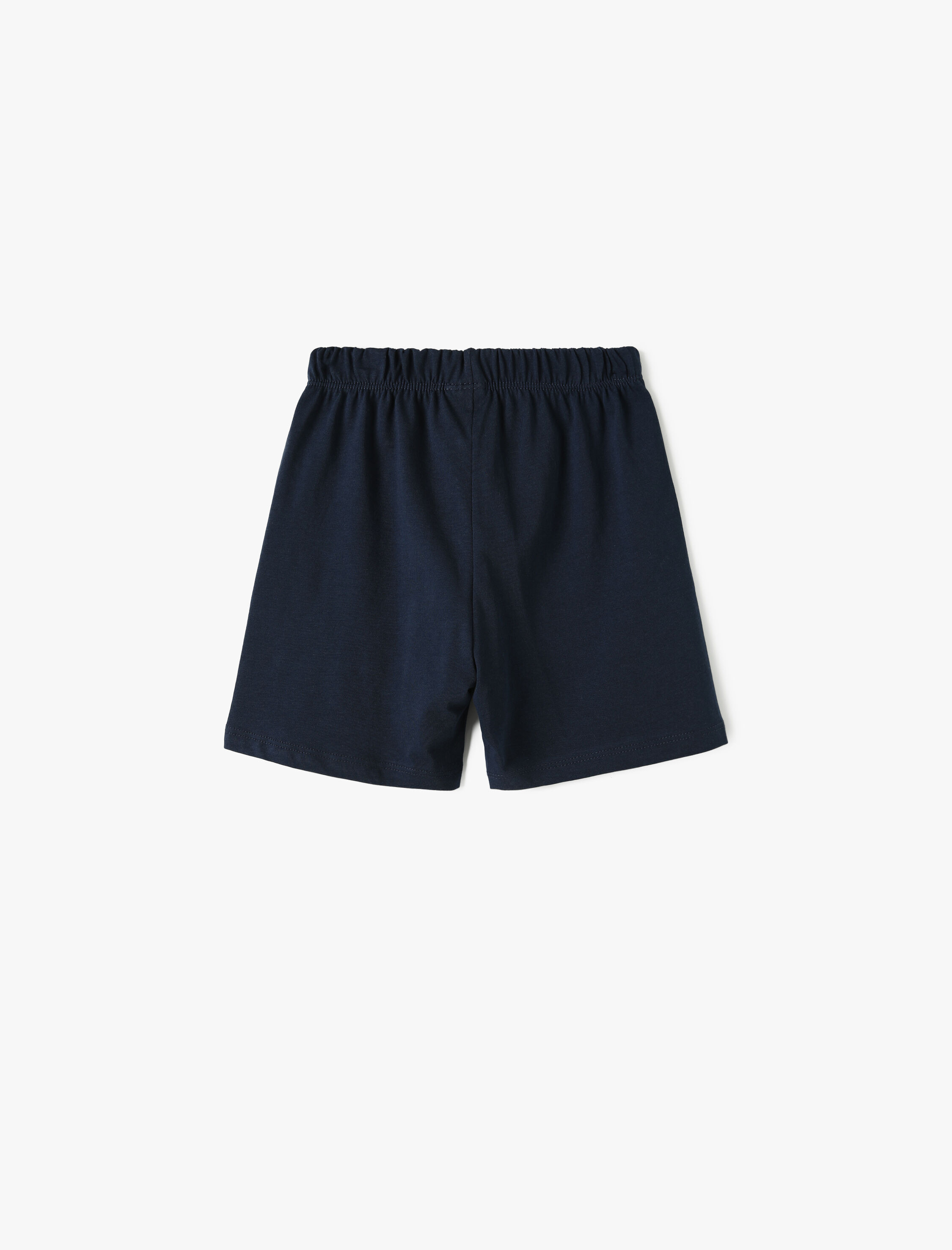  Erkek Bebek Şort Beli Bağlamalı Lastikli Baskılı Pamuklu