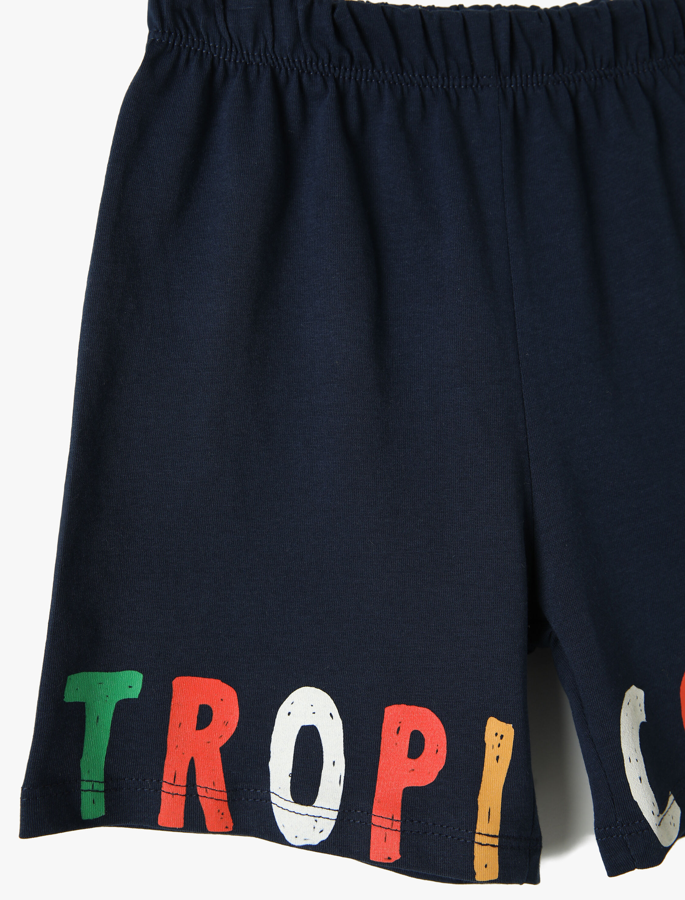  Erkek Bebek Şort Beli Bağlamalı Lastikli Baskılı Pamuklu