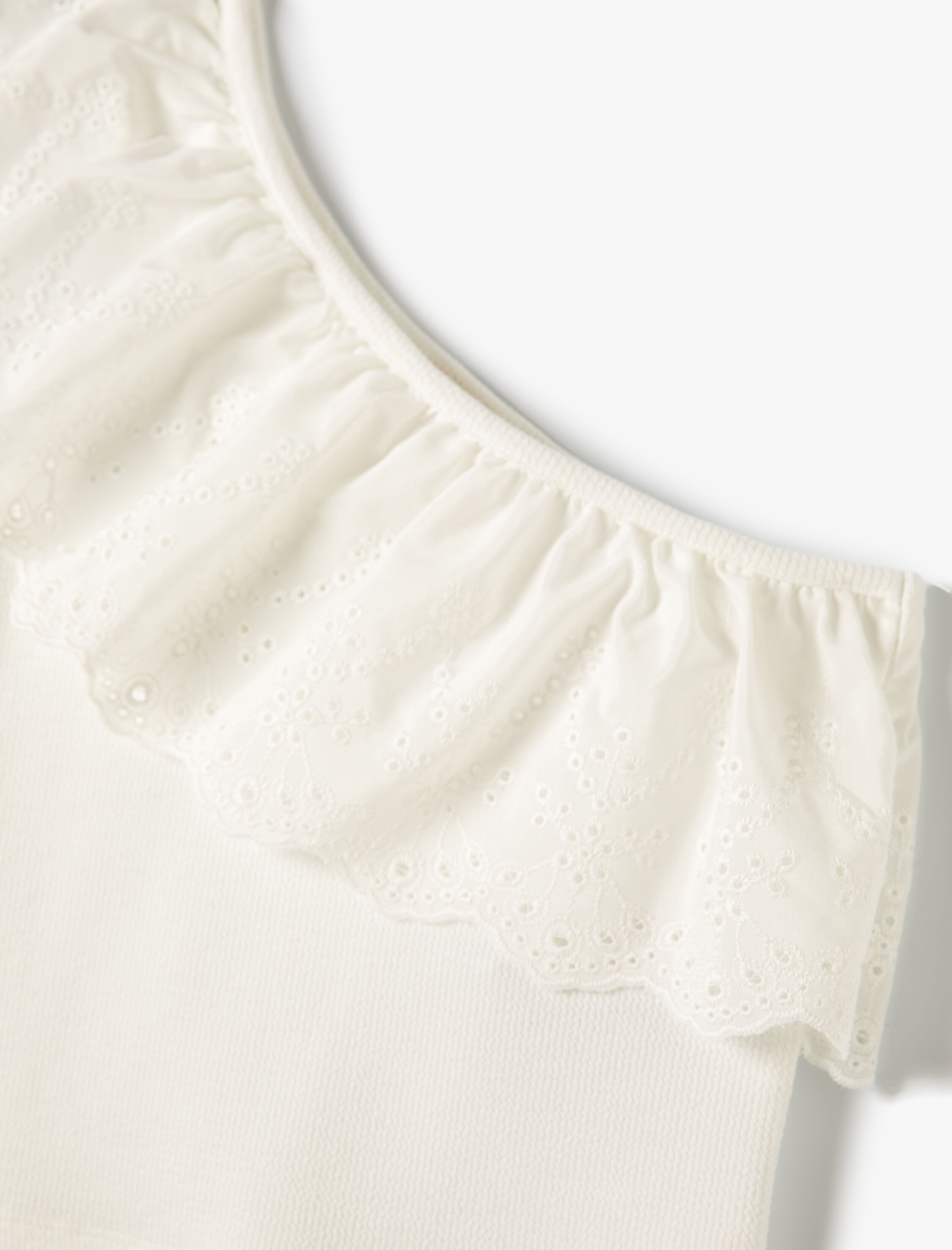  Kız Çocuk Tek Omuz Tişört Kolsuz Fırfır Detaylı Fistolu