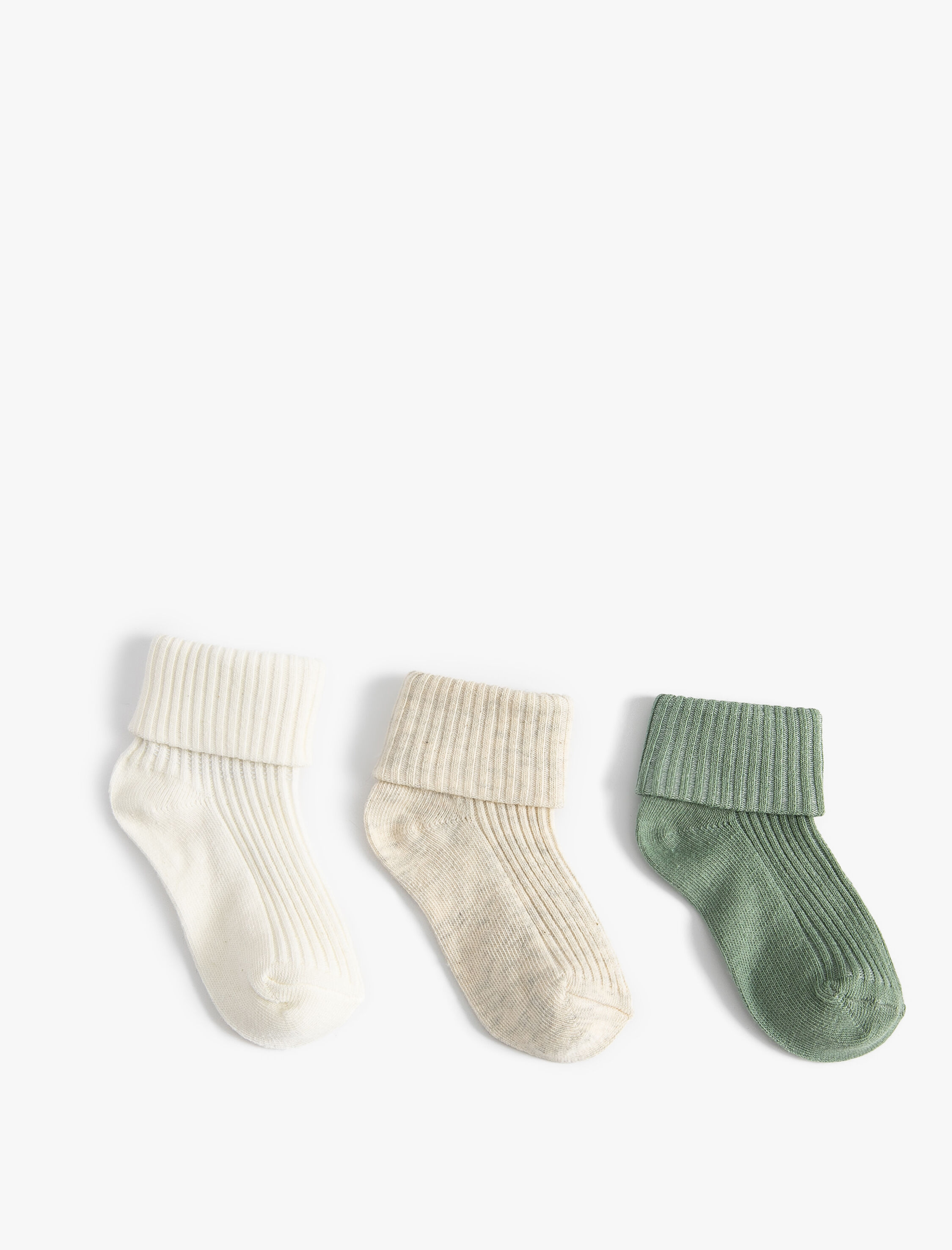  Kız Bebek 3’lü Basic Çorap Seti Pamuklu