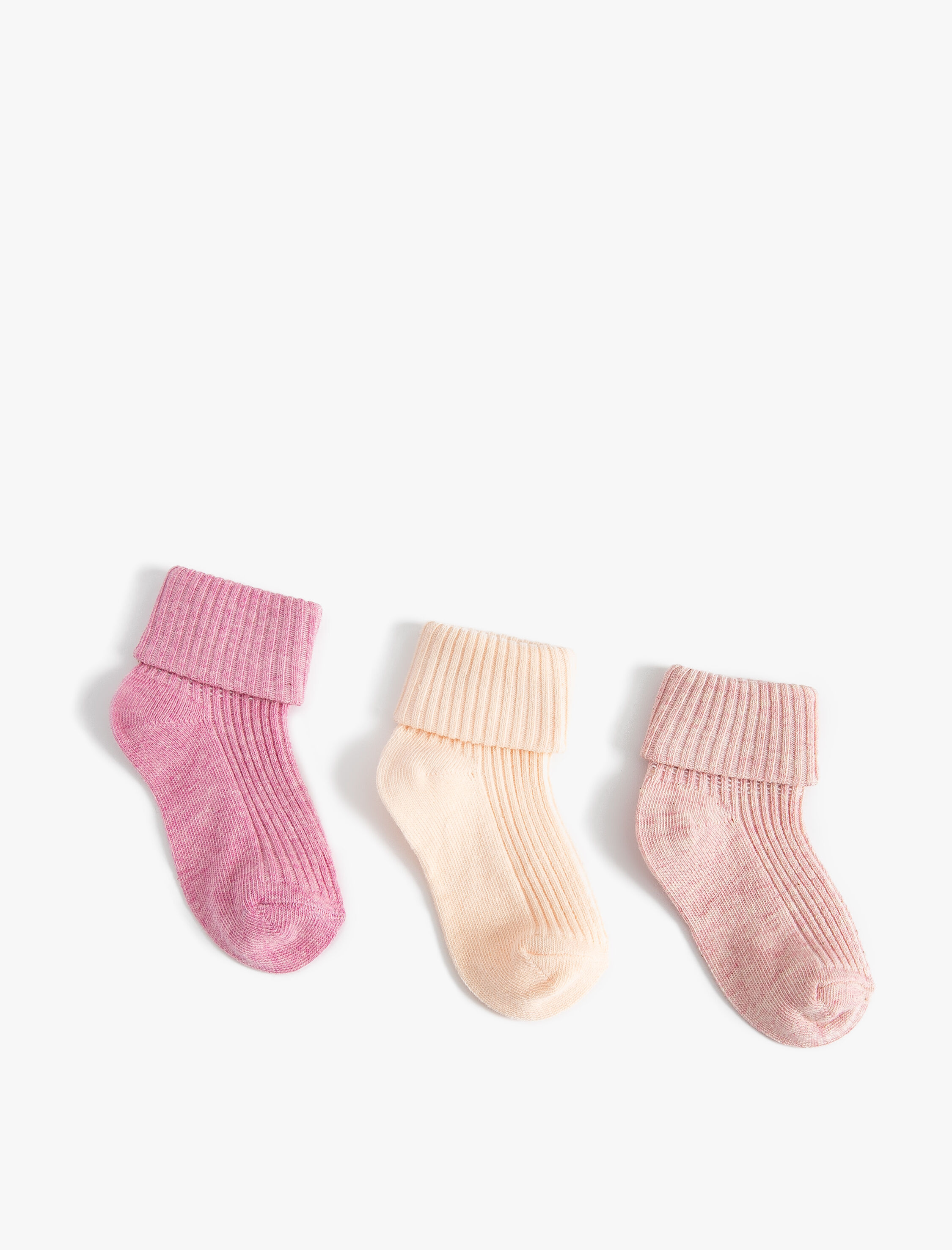 Kız Bebek 3’lü Basic Çorap Seti Pamuklu