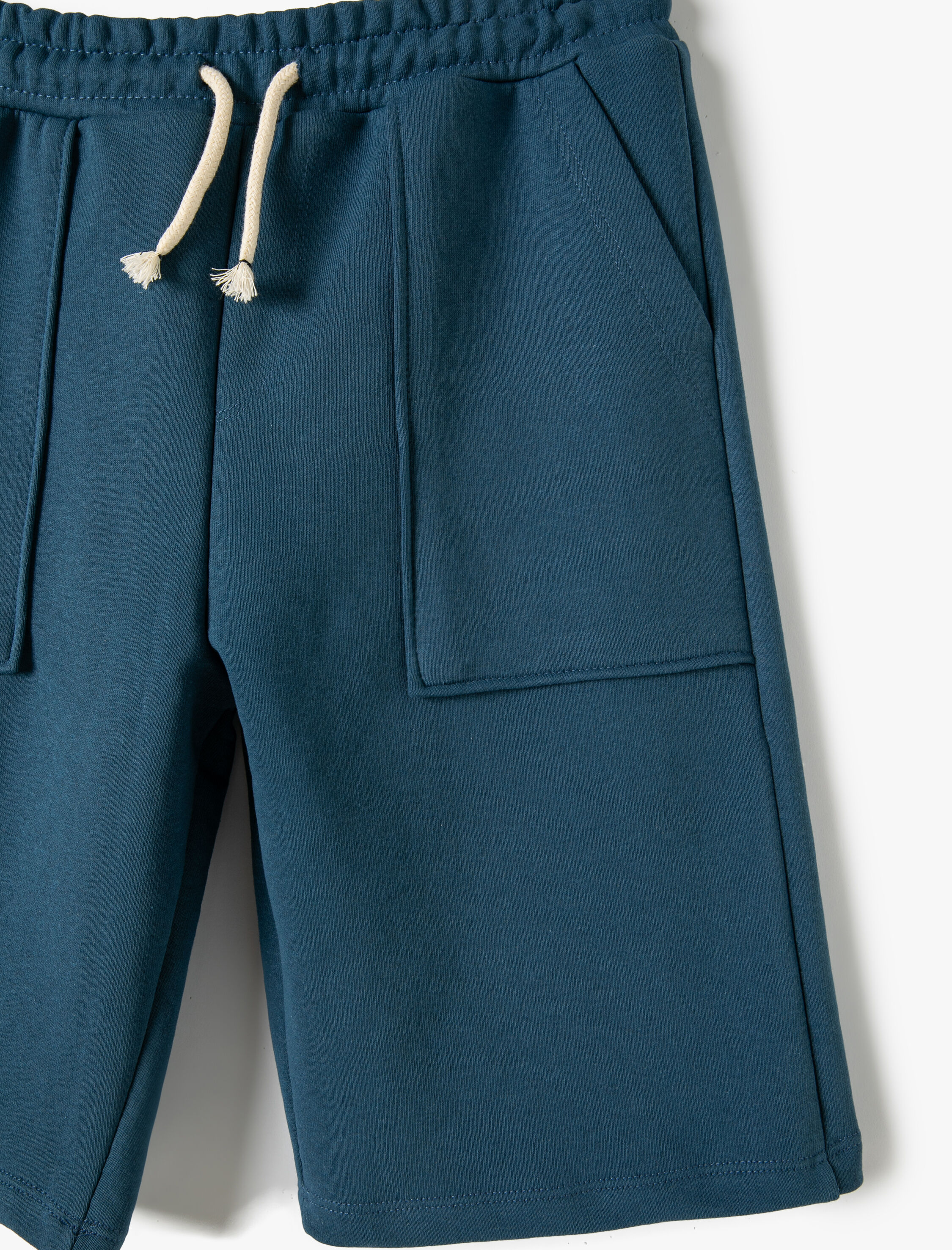  Erkek Çocuk Basic Şort Beli Bağlamalı Cep Detaylı