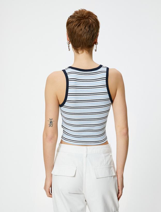 Crop Atlet Slim Fit Ribanalı_3