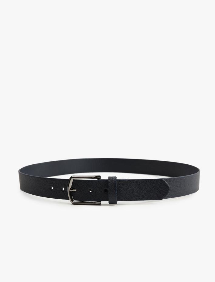 Erkek Kemer Deri Görünümlü Toka Detaylı