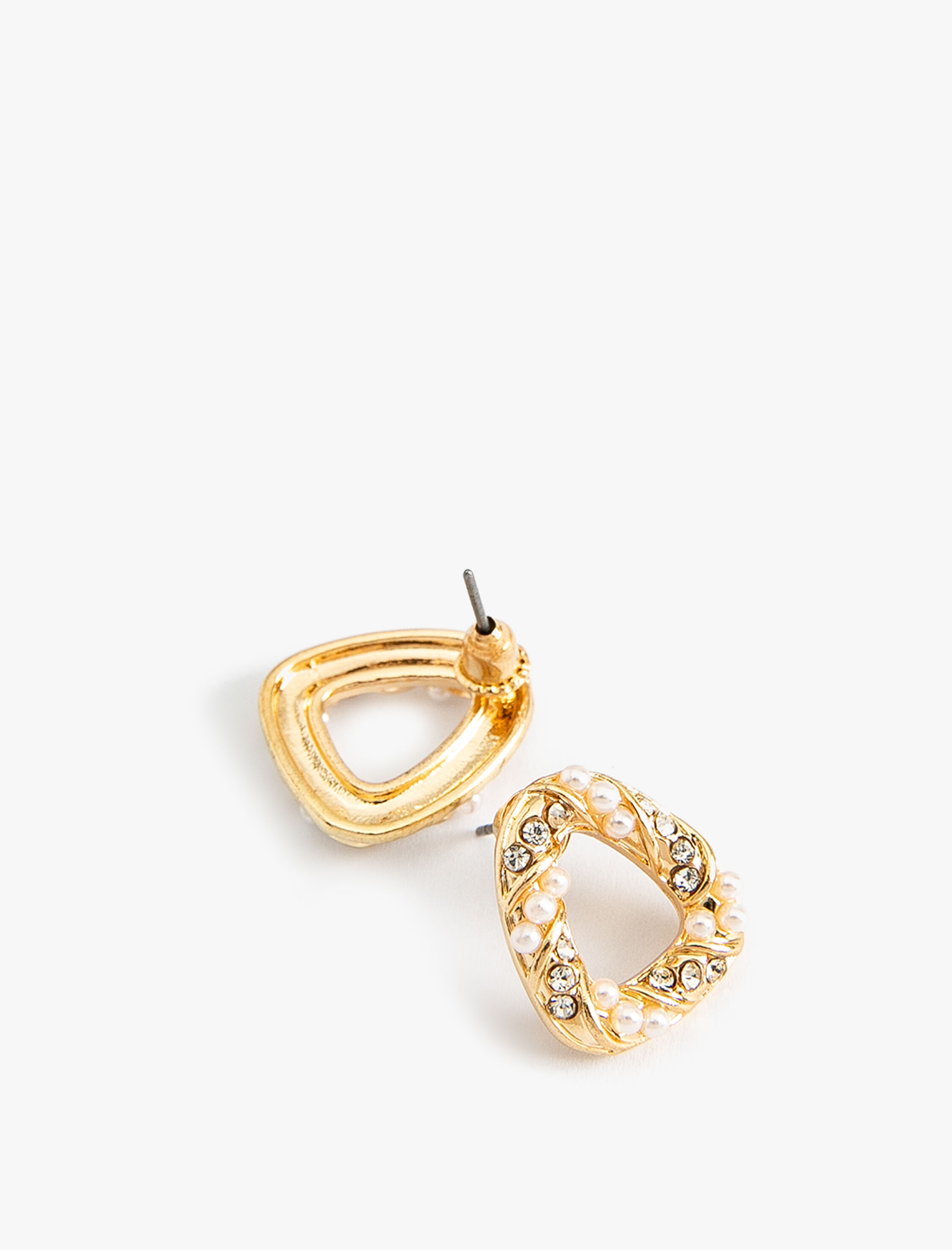  Kadın İnci Detaylı Küpe Geometrik