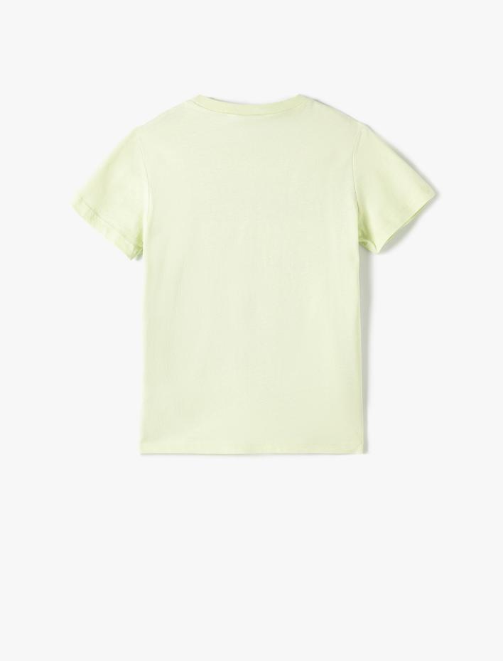 Erkek Çocuk Tişört Yaz Temalı Kısa Kollu Bisiklet Yaka Pamuklu