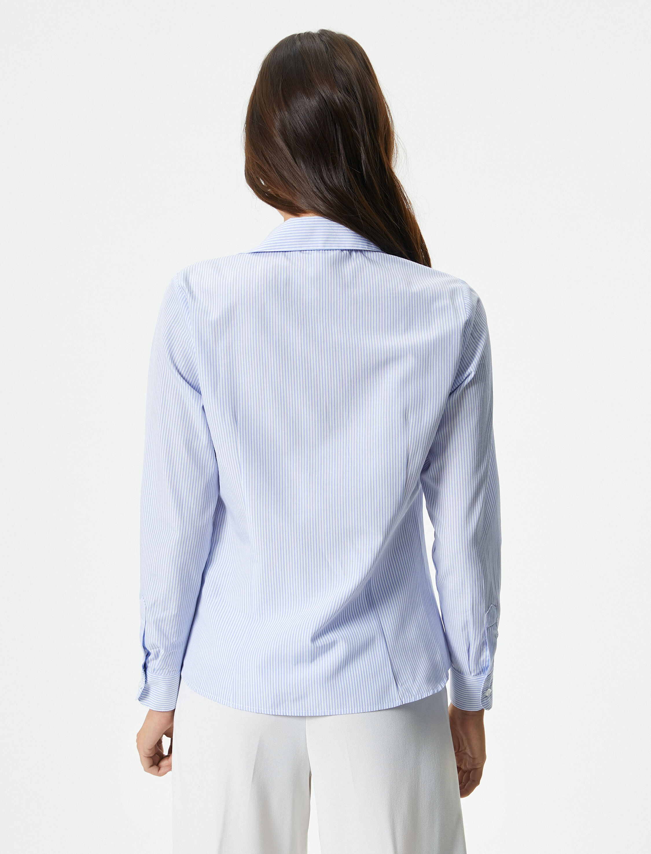   Klasik Gömlek Slim Fit Düğmeli Uzun Kollu