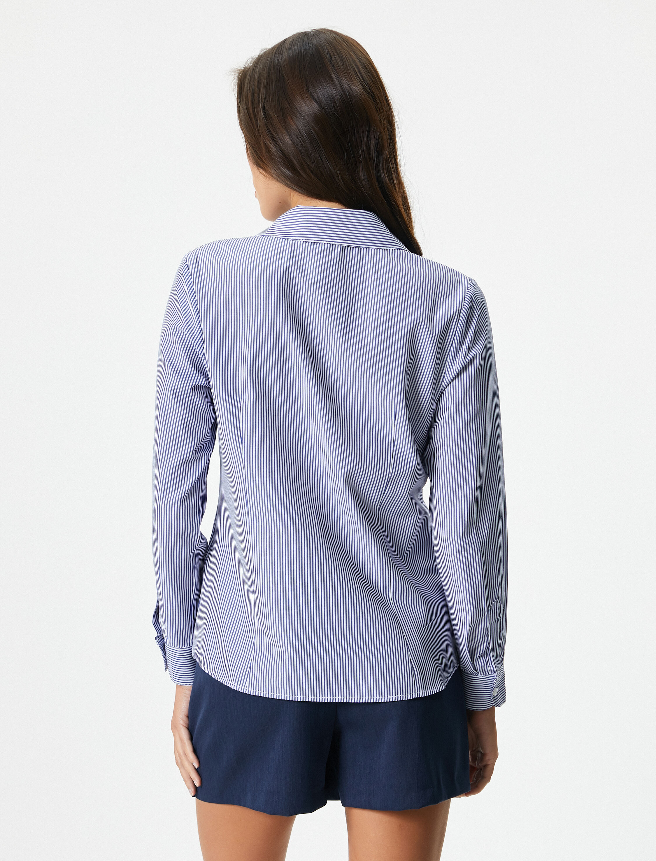   Klasik Gömlek Slim Fit Düğmeli Uzun Kollu