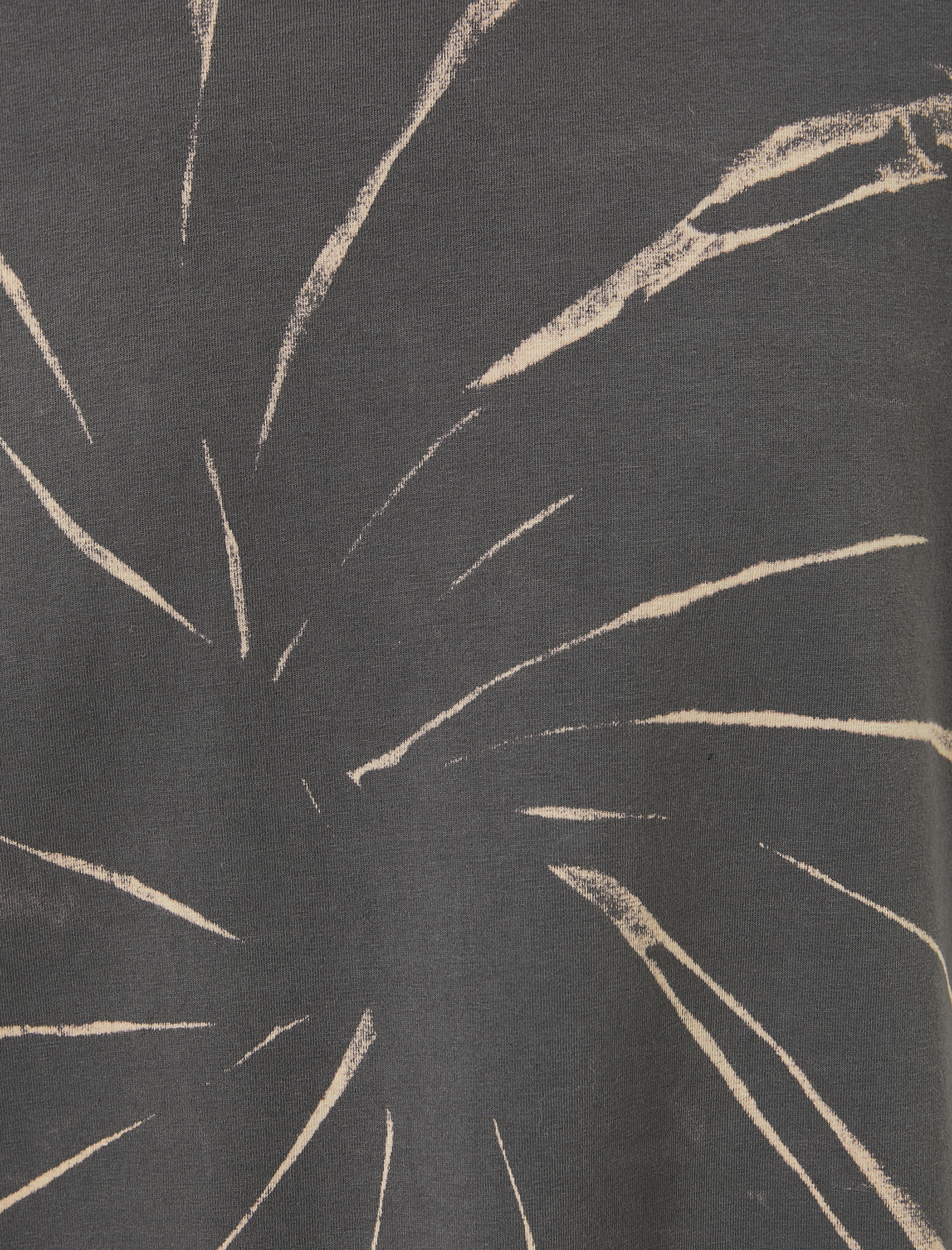   Oversize Tişört Soyut Baskılı Bisiklet Yaka Kısa Kollu