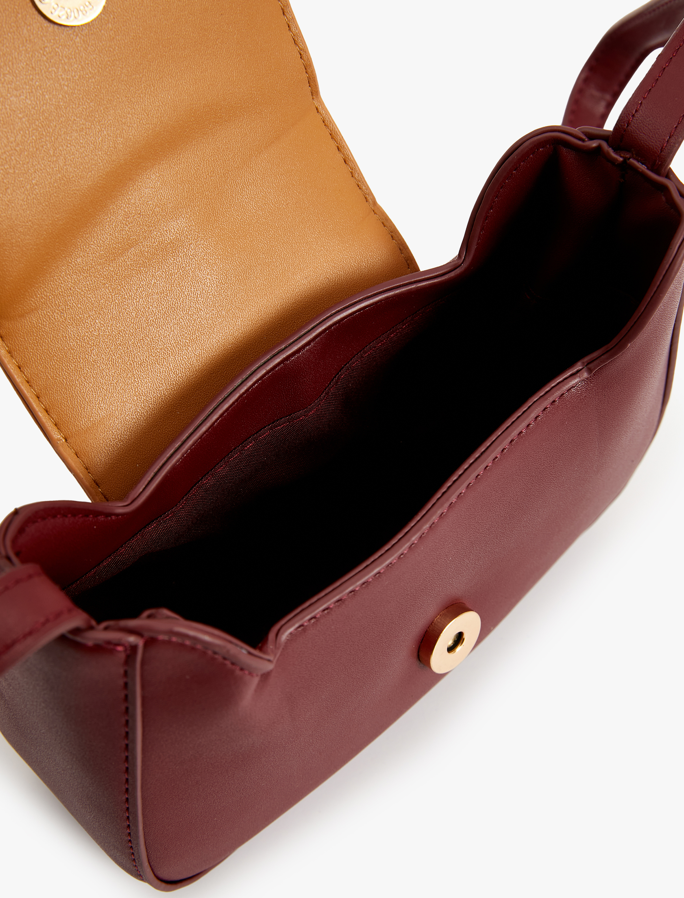  Kadın Küçük Çapraz Çanta Kapaklı Renk Kontrastlı Suni Deri